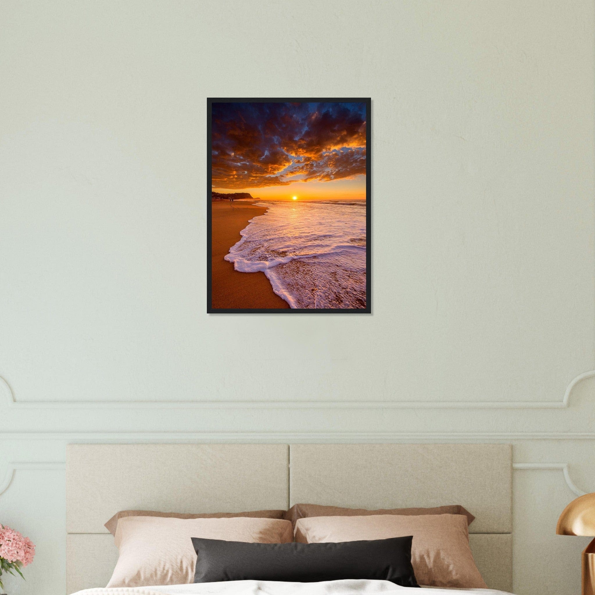 Gelato Print Material Peinture Acrylique Coucher De Soleil Sur La Mer