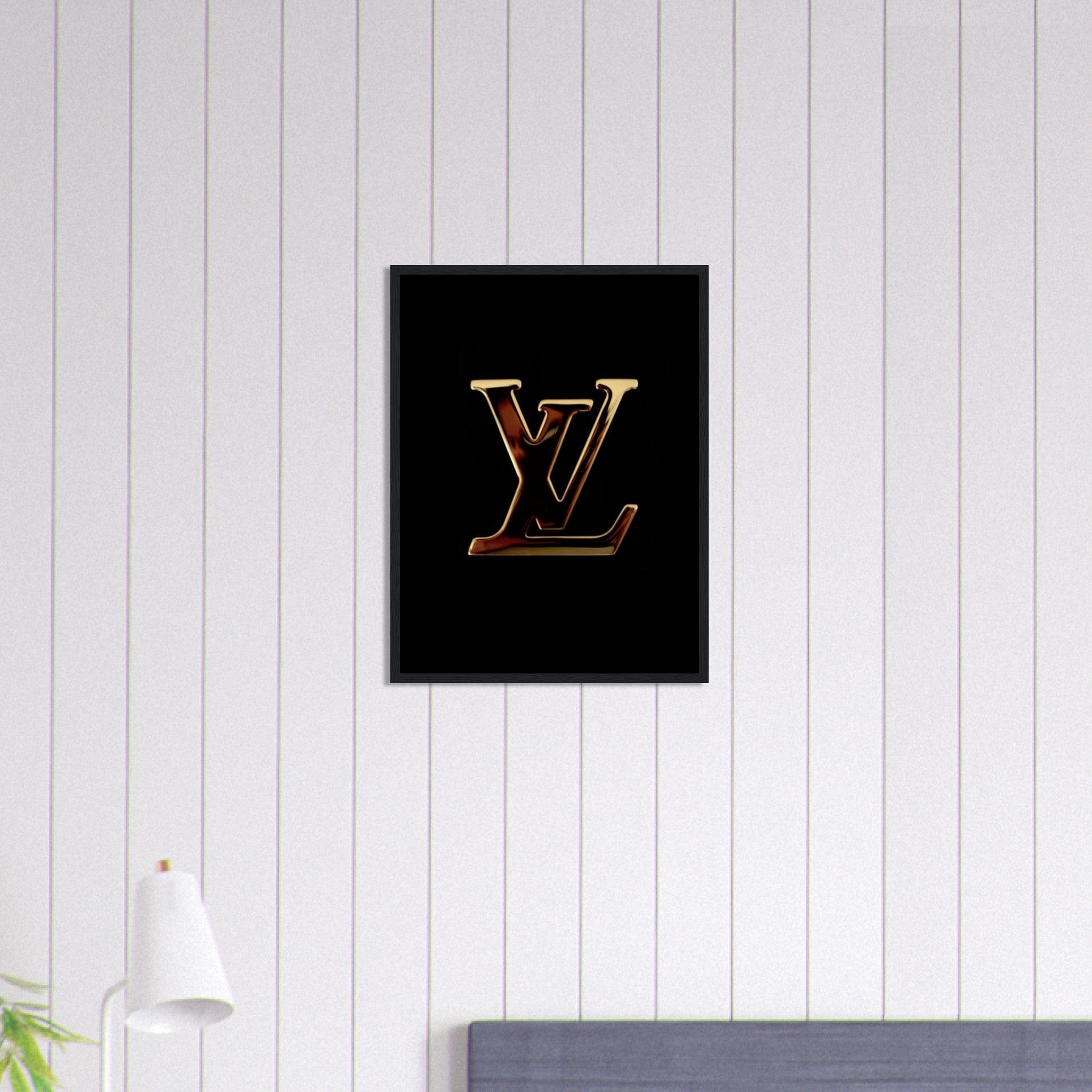 Canvanation Print Material Tableau Marque De Luxe Louis Vuitton Or Effet