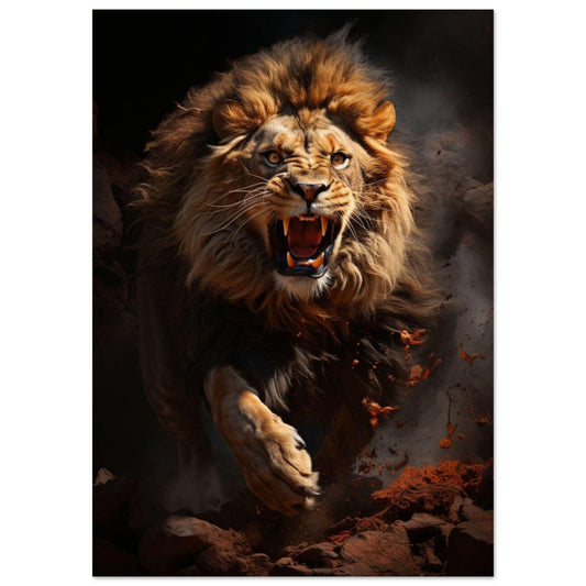 Canvanation Print Material A0 (84.1 x 118.9  cm) Poster Lion Rugissement