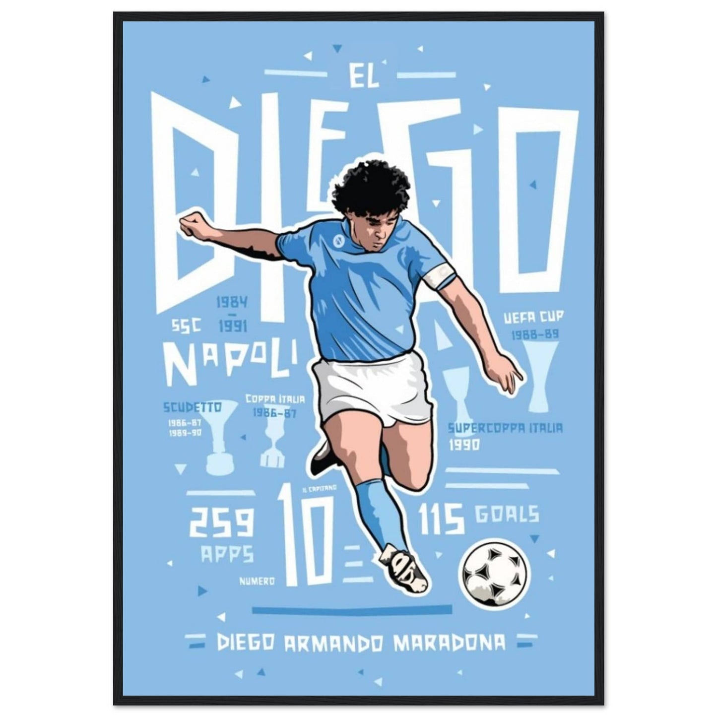 Canvanation Print Material 70x100 cm / 28x40″ Tableau Football El Diego