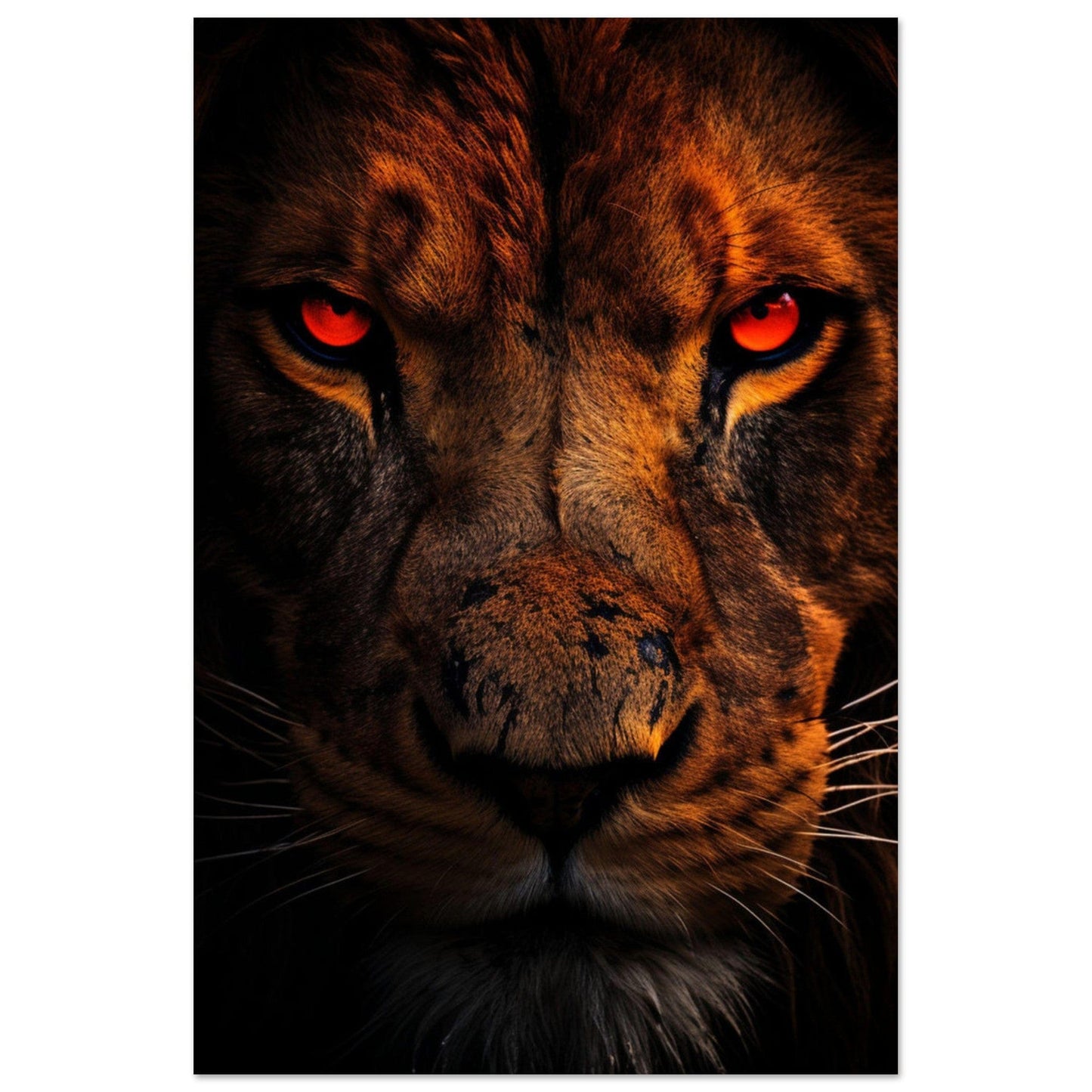 Canvanation Print Material 60x90 cm / 24x36″ Poster Lion Yeux Rouge