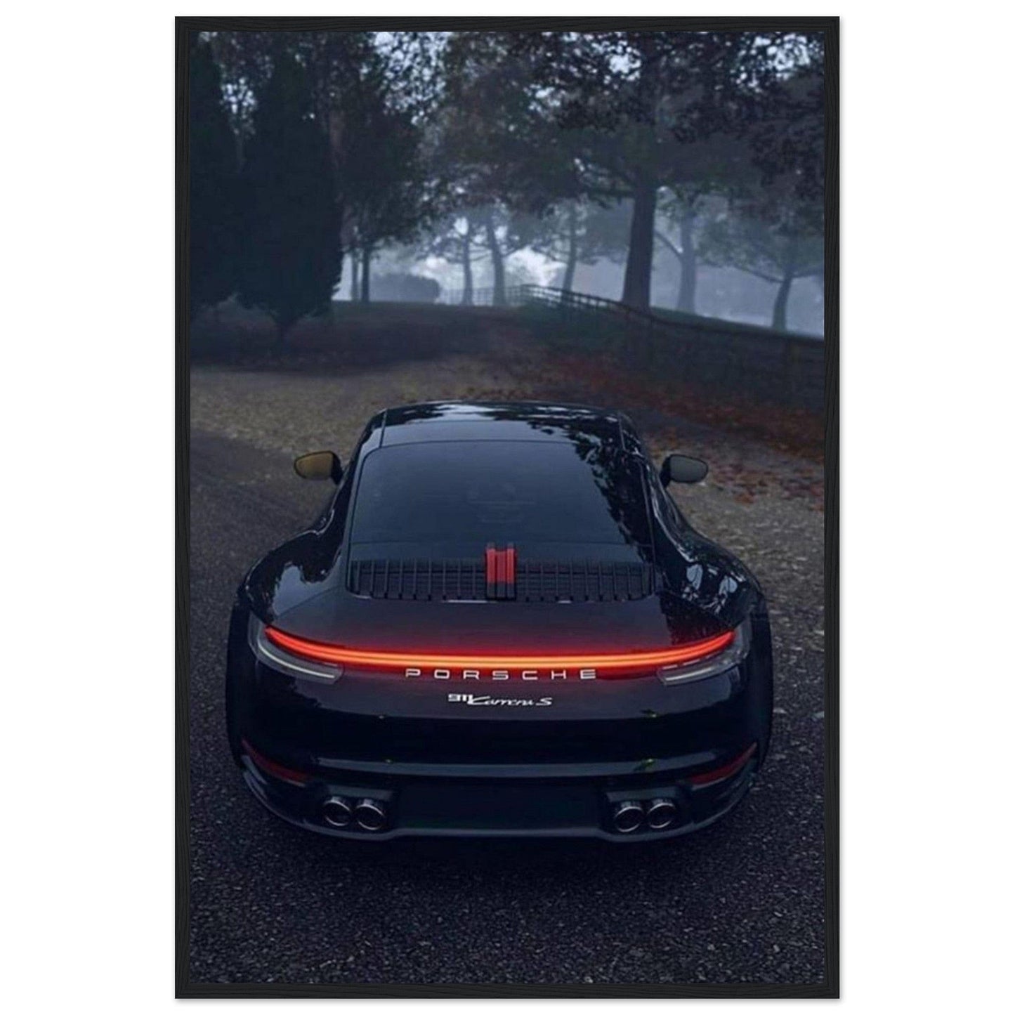 Gelato Print Material 60x90 cm / 24x36″ Tableau Porsche Noir