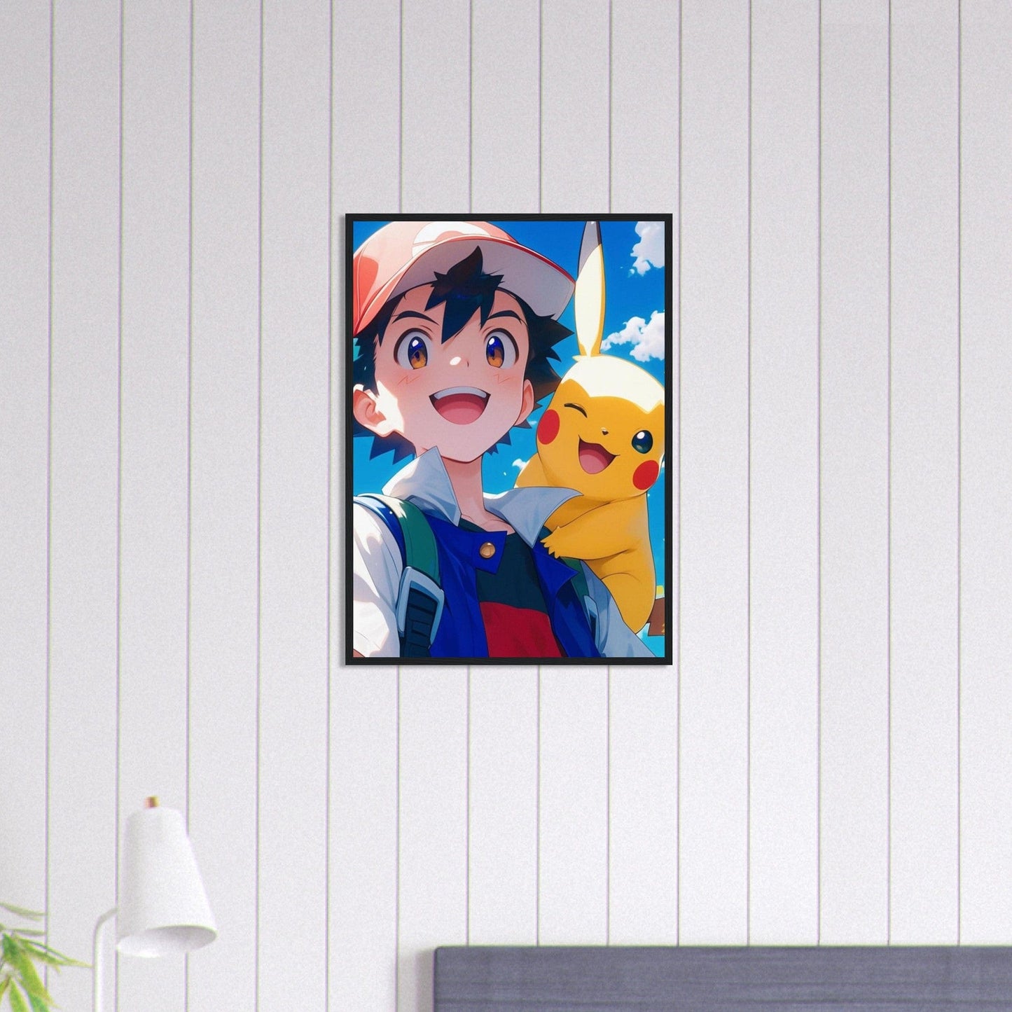 Canvanation Print Material 50x70 cm / 20x28″ Tableau Pokémon Sacha Et Pikachu