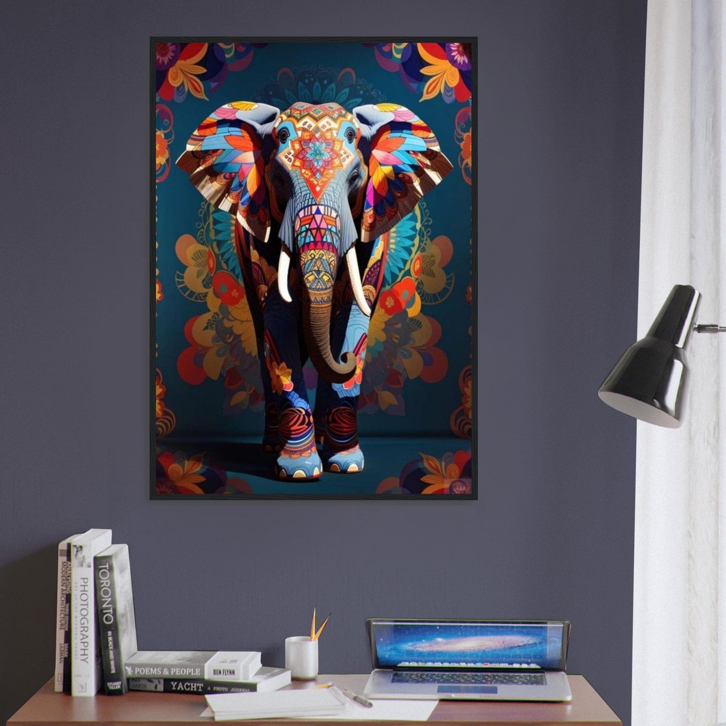 Canvanation Print Material Tableau Elephant Rythmes de la Savane