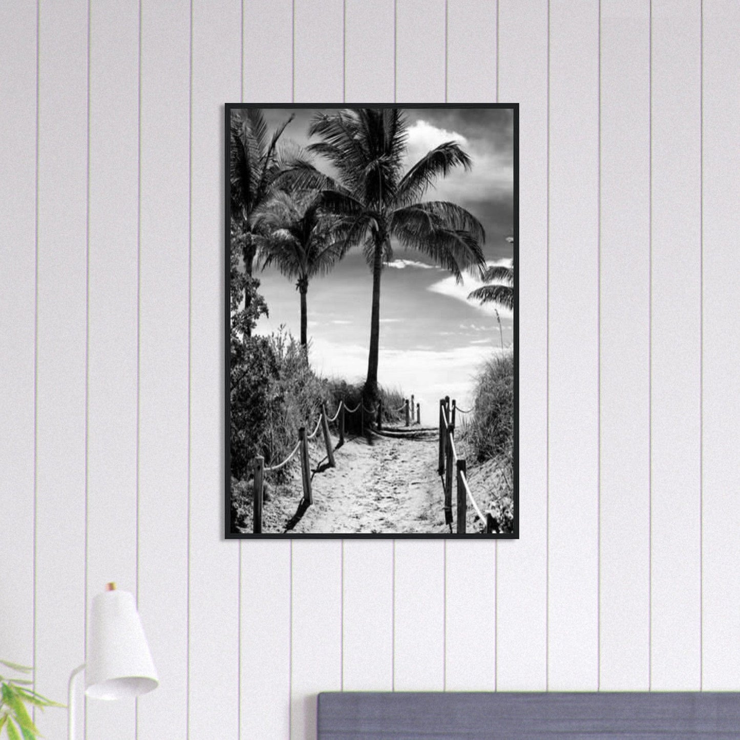 Canvanation Print Material 60x90 cm / 24x36″ Tableau Photo Noir Et Blanc-Paysage-Plage