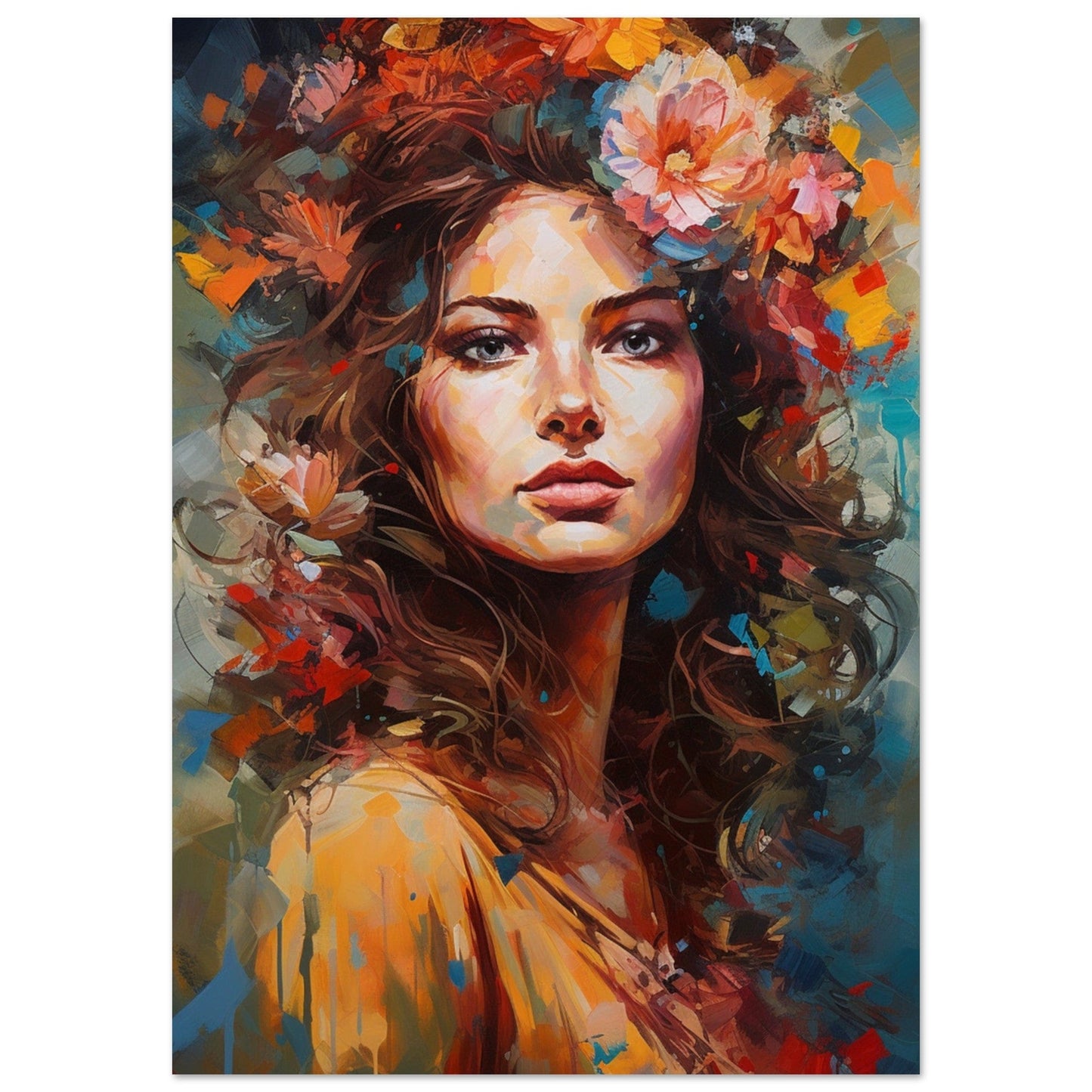 Gelato Print Material A0 (84.1 x 118.9  cm) Portrait Femme Peinture Contemporaine