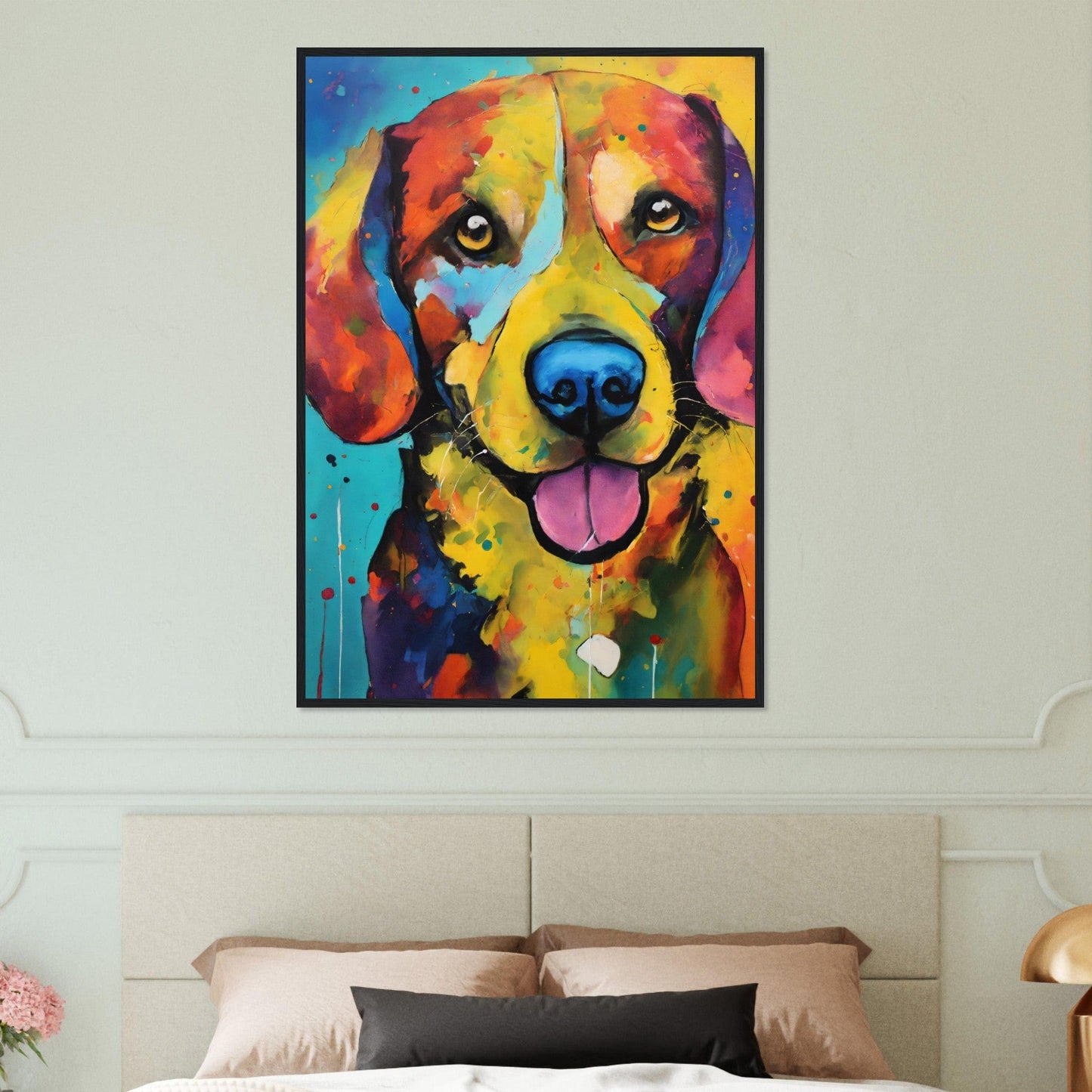 Canvanation Print Material Tableau Chien Regard Fidèle