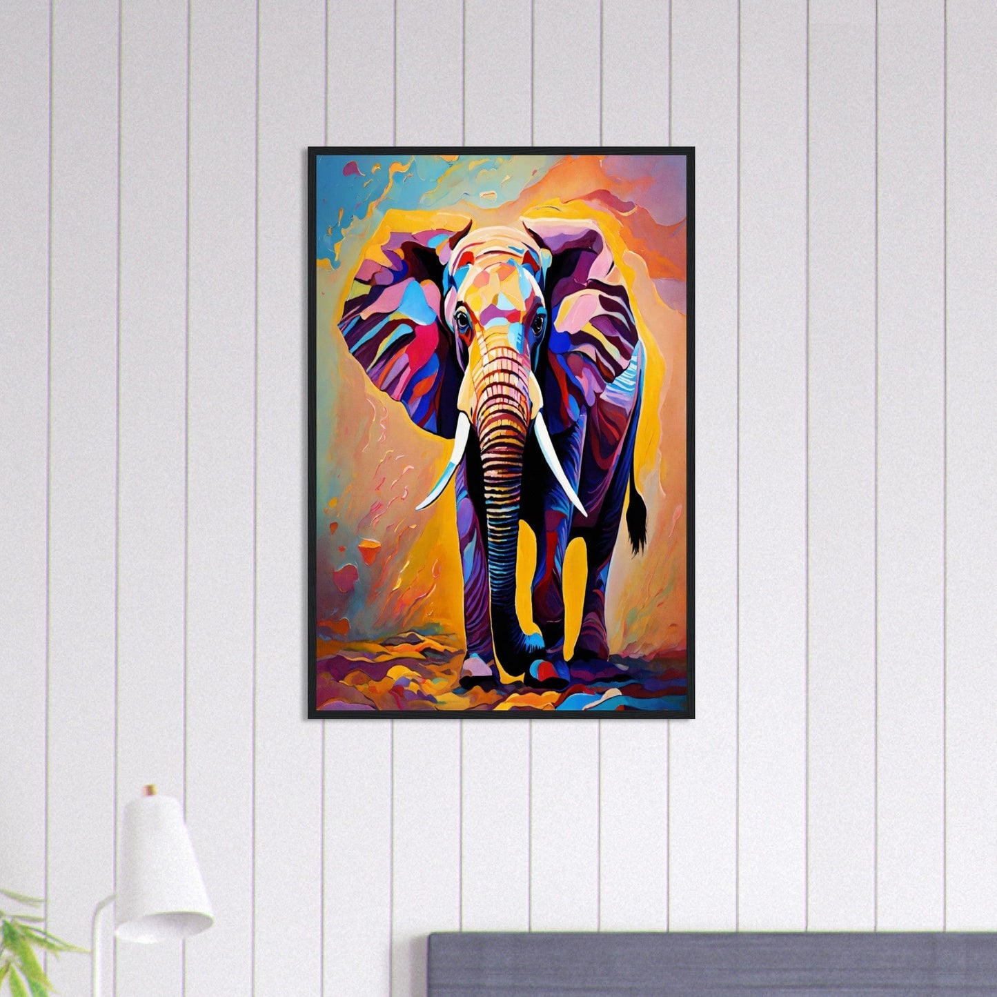 Canvanation Print Material 60x90 cm / 24x36″ Tableau Elephant Poids Du Monde