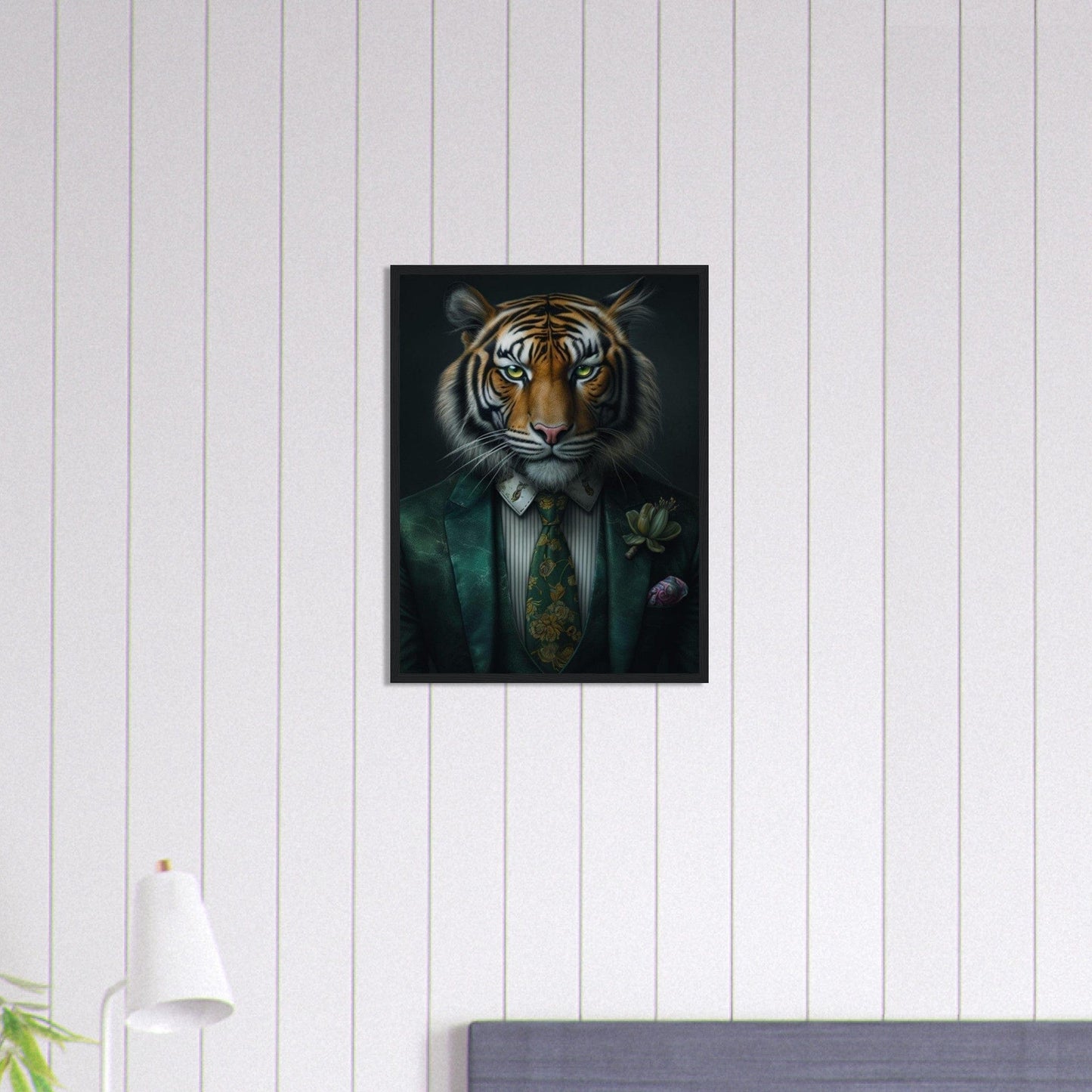 Canvanation Print Material 45x60 cm / 18x24″ Tableau Tigre en Costard