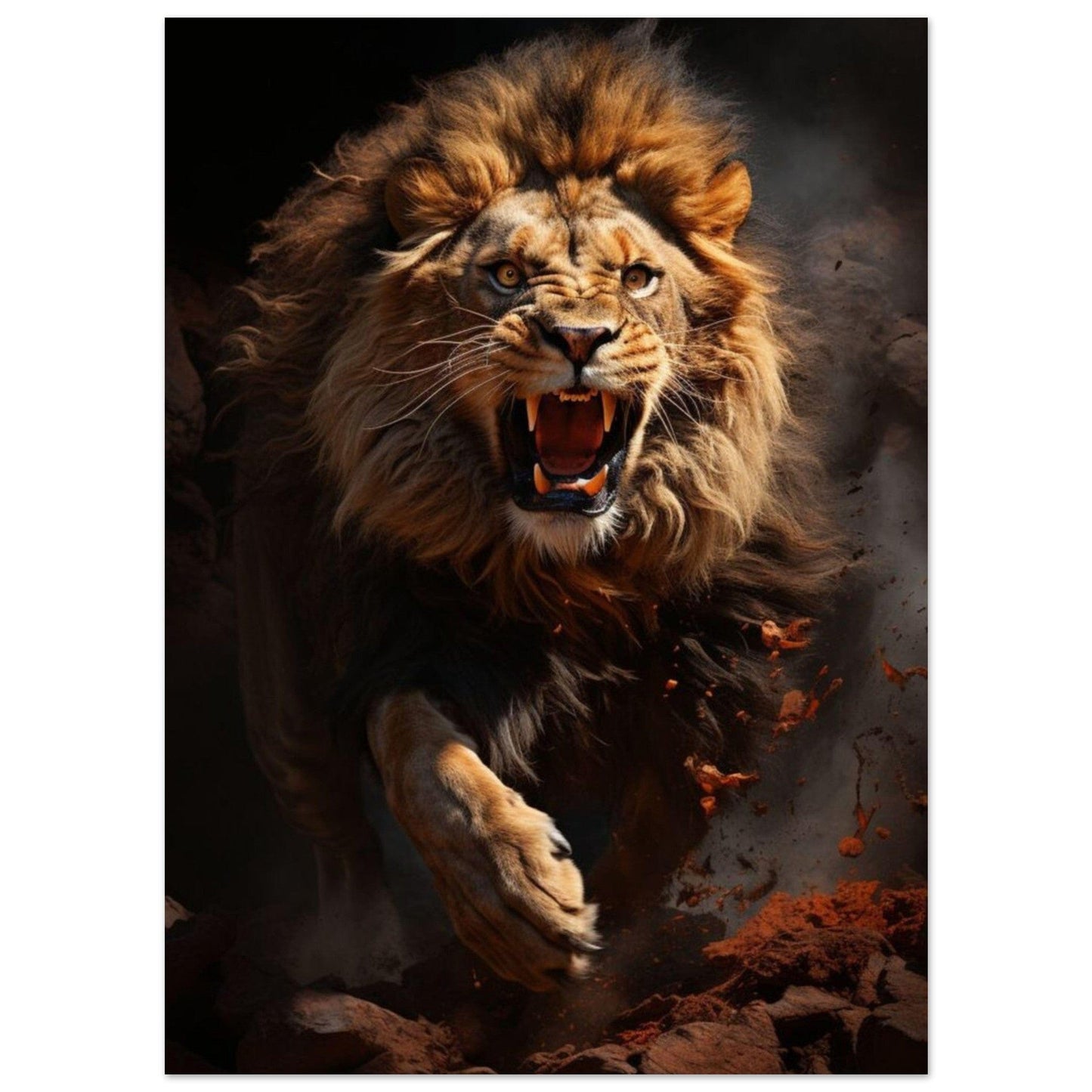 Canvanation Print Material 13x18 cm / 5x7″ Poster Lion Rugissement