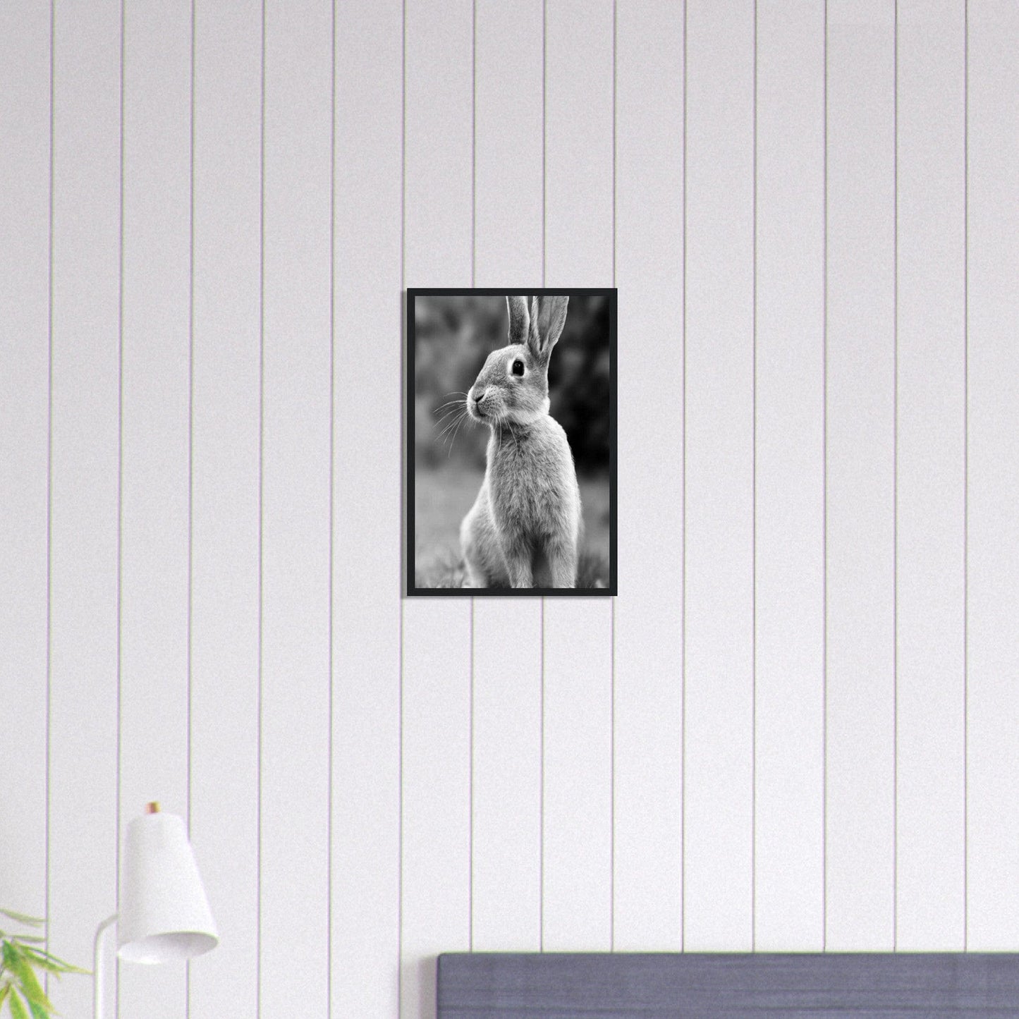 Canvanation Print Material 30x45 cm / 12x18″ Tableau Photo Noir Et Blanc-Animaux-Lapin