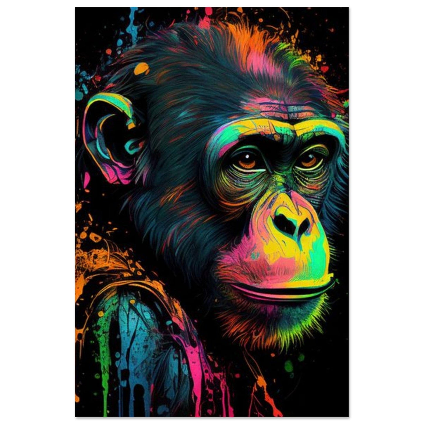 Canvanation Print Material 30x45 cm / 12x18″ Poster Singe Multicolore