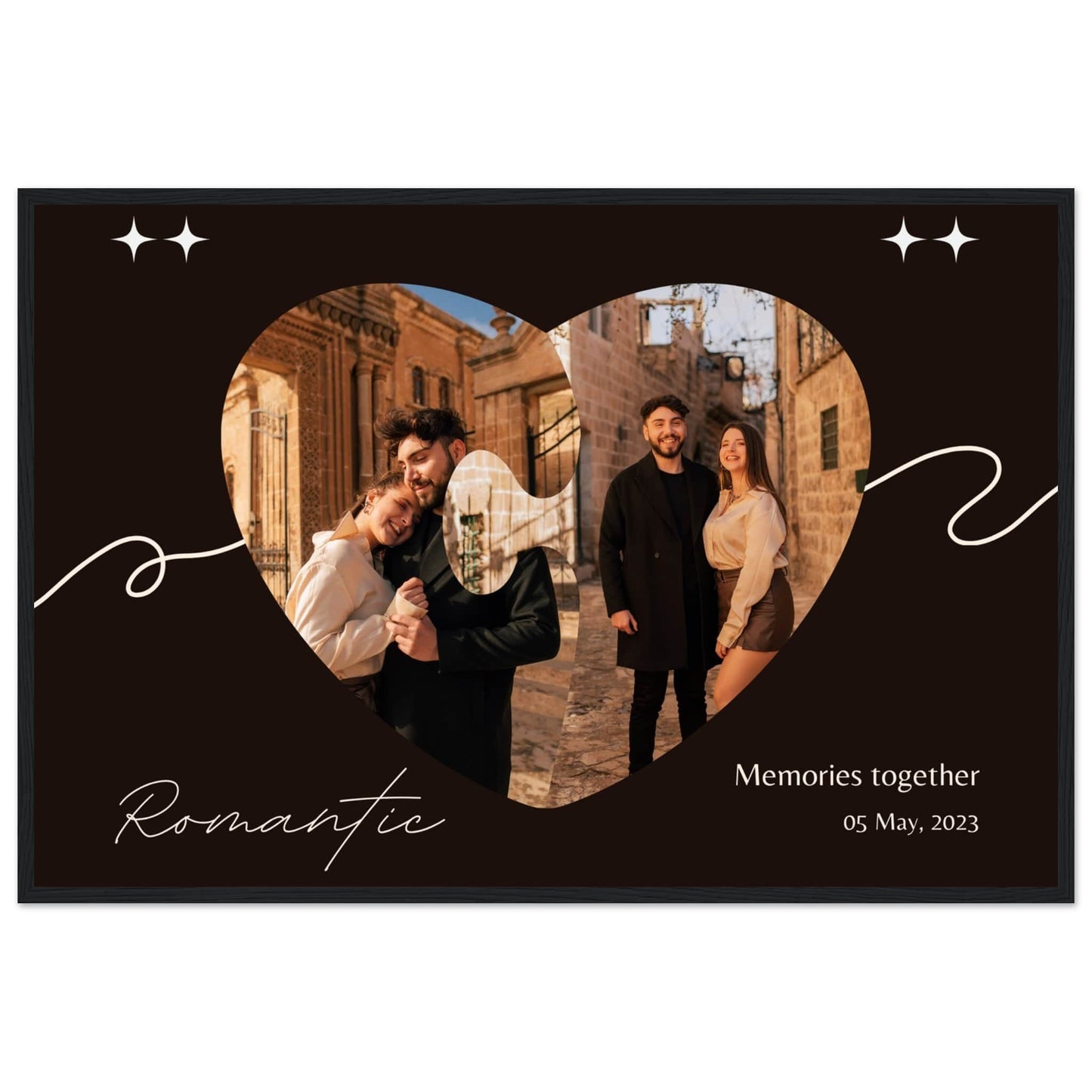 Canvanation Print Material 60x90 cm / 24x36″ / Noir Pèle Mèle Couple "Romantic"