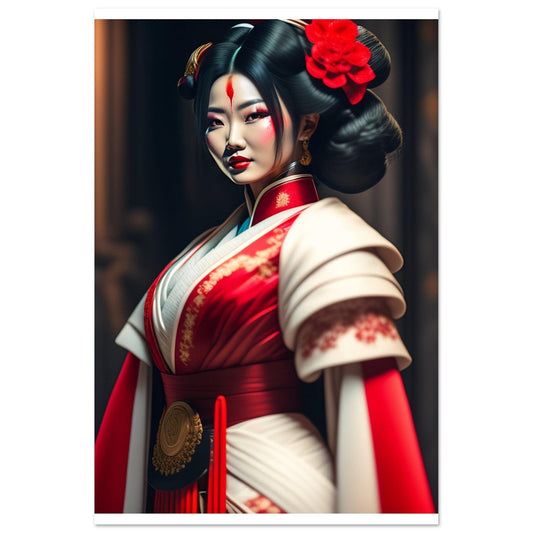Canvanation Print Material 40x60 cm / 16x24″ Poster Japon Geisha Femme Ancienne