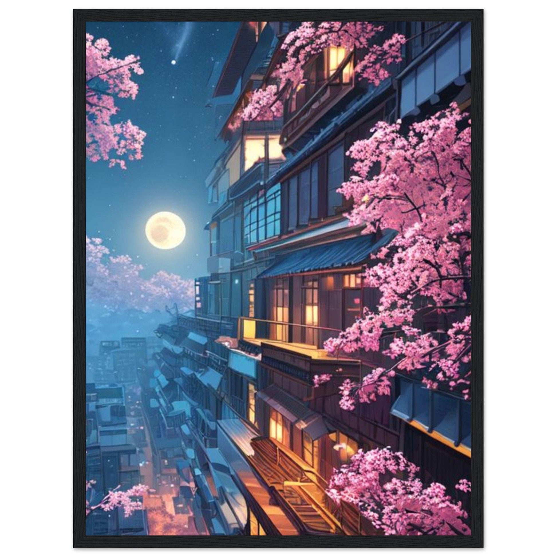 Canvanation Print Material Tableau Fleurs De Cerisier Pagode