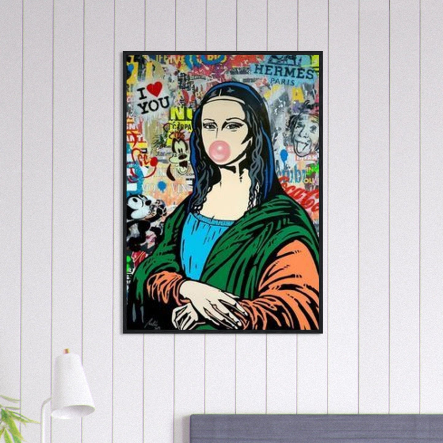 Canvanation Print Material 70x100 cm / 28x40″ Tableau Street Art Femme Joconde Pop