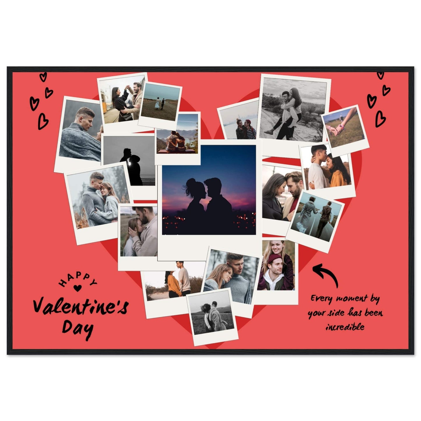 Canvanation Print Material 70x100 cm / 28x40″ / Noir Pele Mele Cadre Photo Couple "Every Moment"