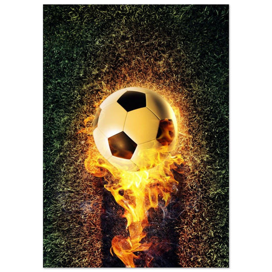 Gelato Print Material A1 (59.4 x 84.1  cm) Poster Football Terrain Feu