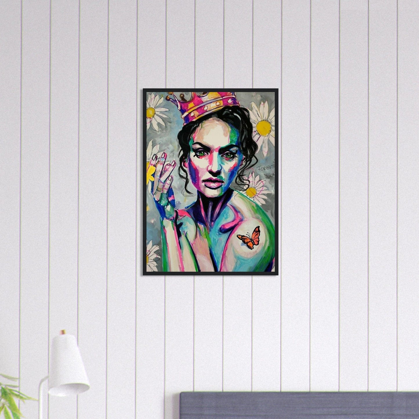 Canvanation Print Material 50x70 cm / 20x28″ Tableau Street Art Femme Avec Couronne