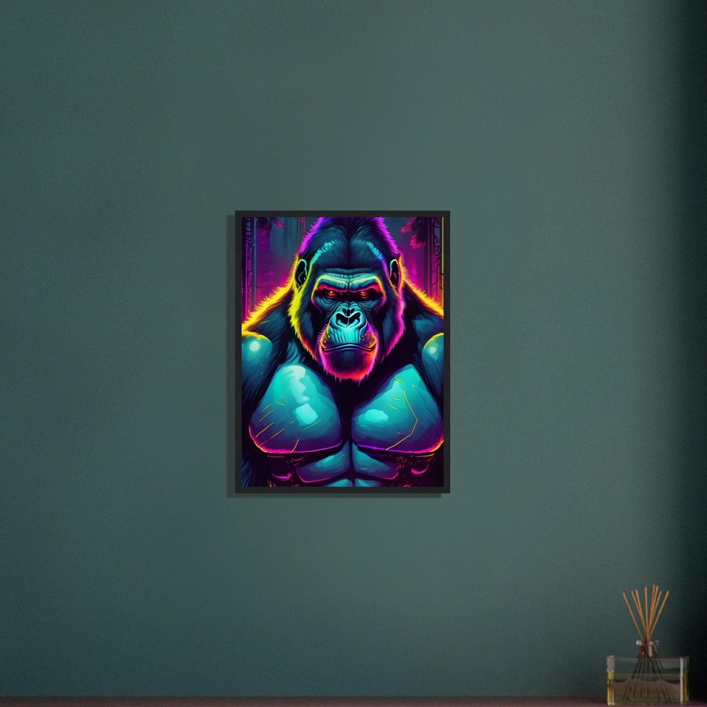 Canvanation Print Material Tableau Gorille Multicolore