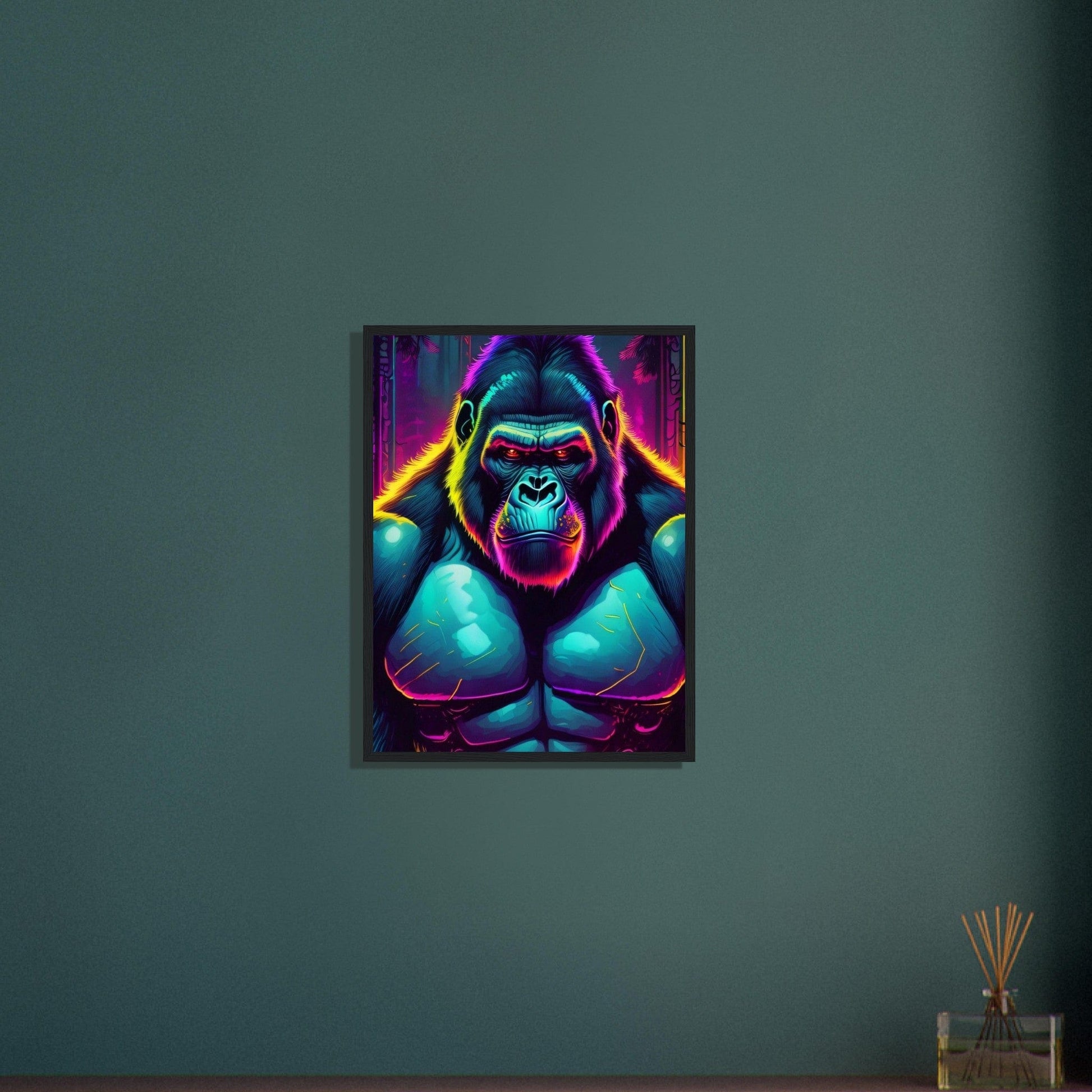 Canvanation Print Material Tableau Gorille Multicolore