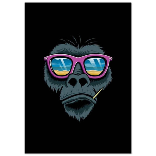 Canvanation Print Material A0 (84.1 x 118.9  cm) Poster Gorille Plage