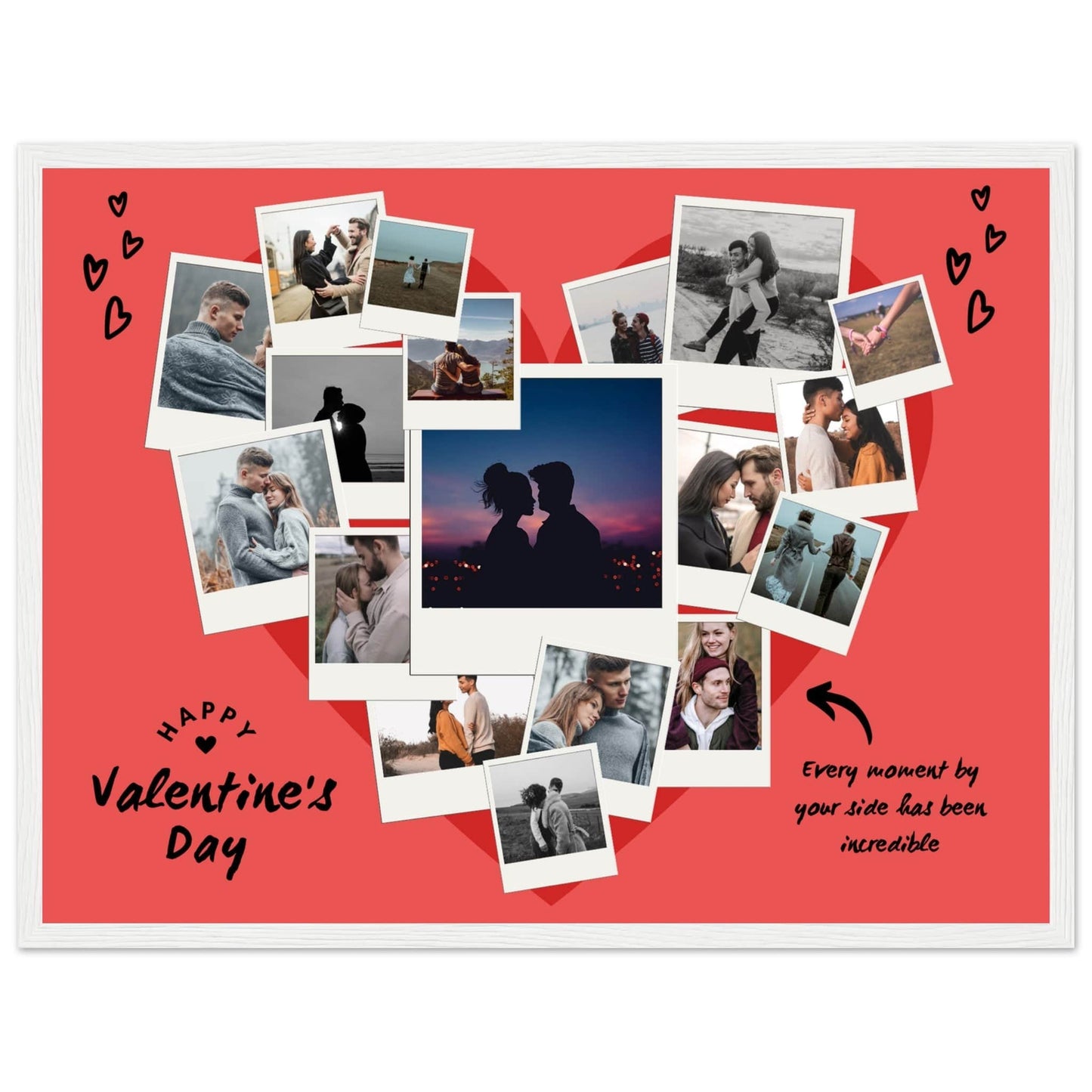 Canvanation Print Material 45x60 cm / 18x24″ / Blanc Pele Mele Cadre Photo Couple "Every Moment"