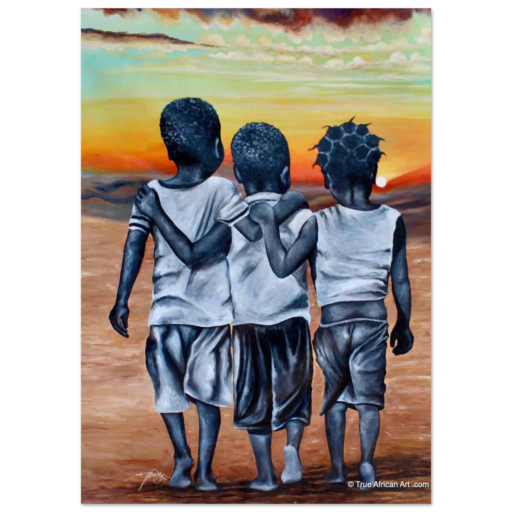 Gelato Print Material A1 (59.4 x 84.1 cm) Affiche Africain Enfants