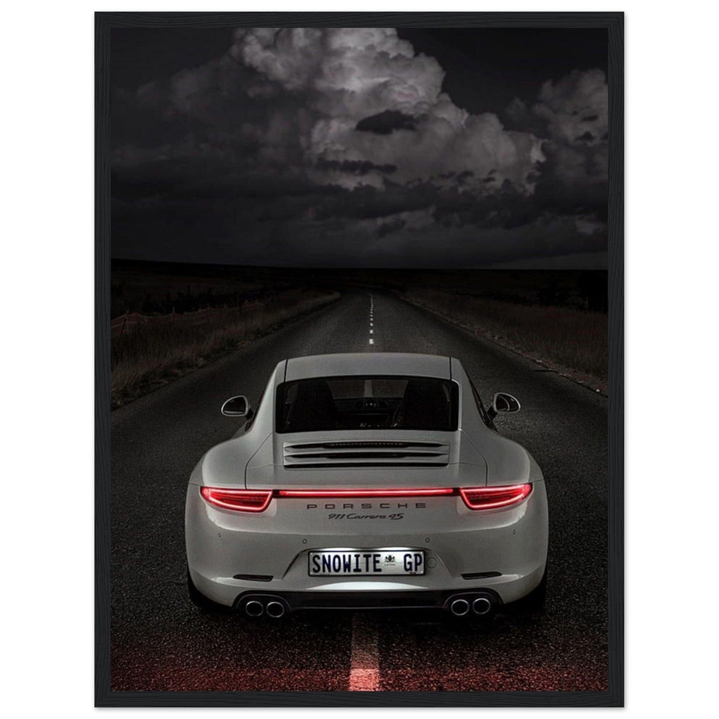 Gelato Print Material 45x60 cm / 18x24″ Tableau Porsche Blanc