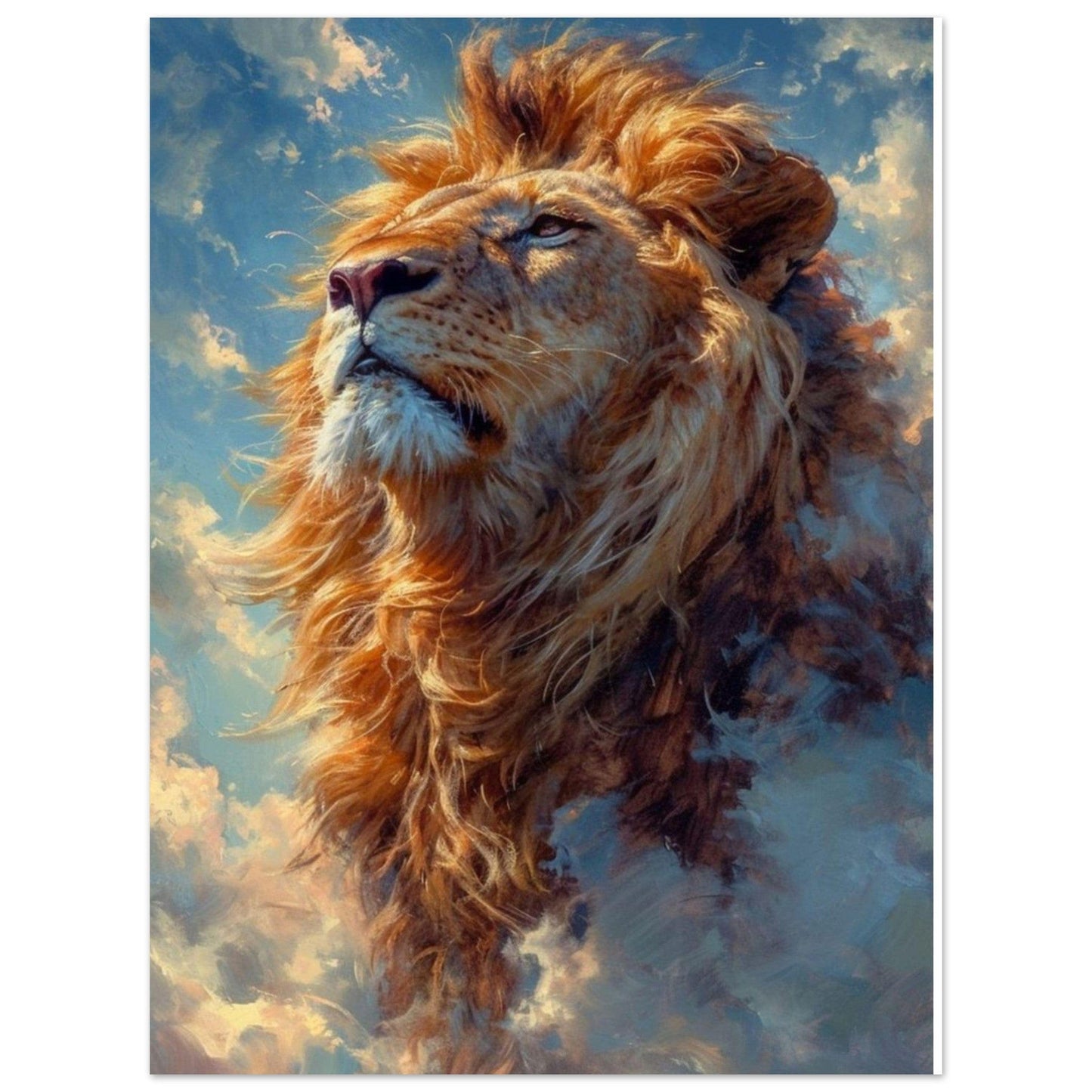 Canvanation Print Material 45x60 cm / 18x24″ Poster Lion Ciel Regard