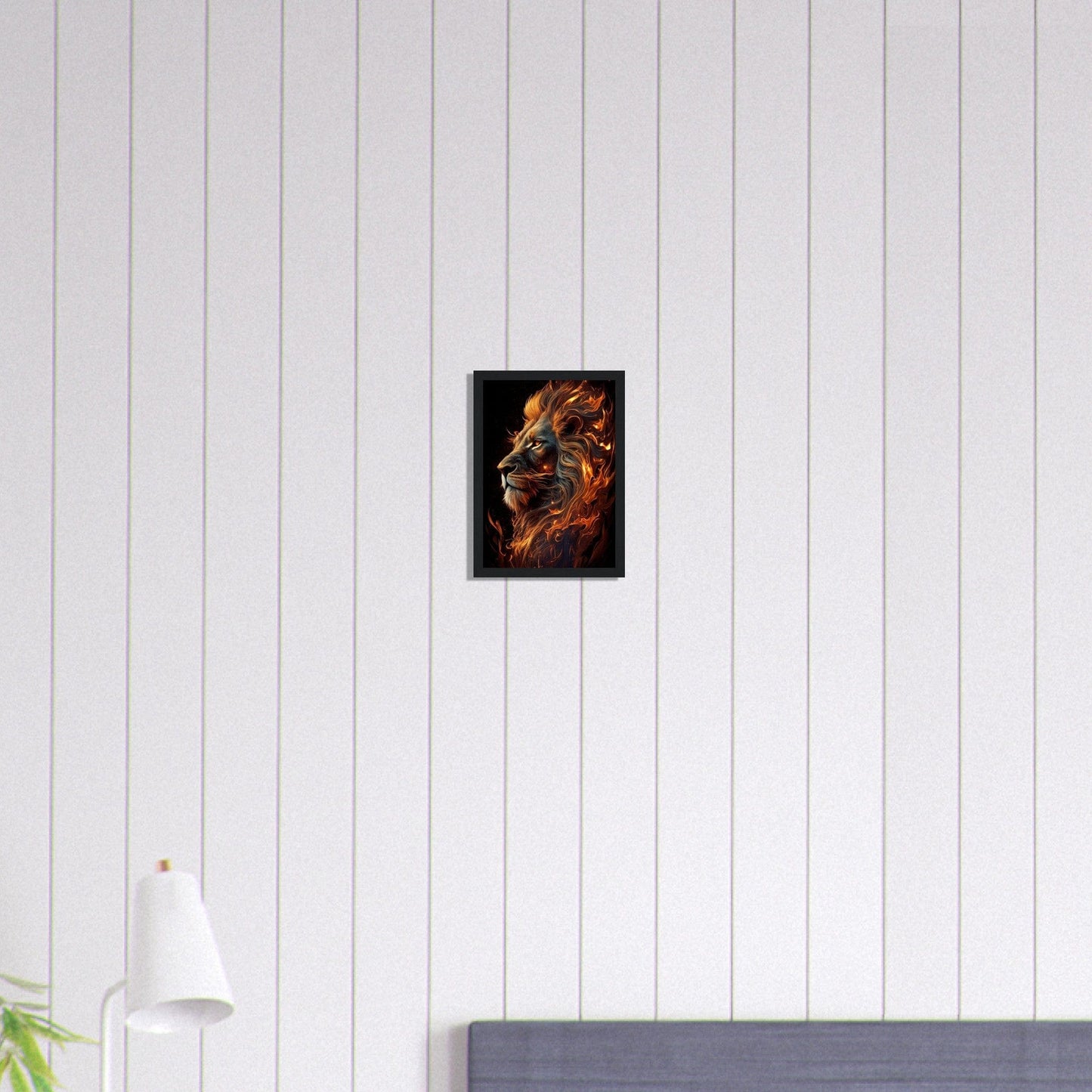 Canvanation Print Material A4 21x29.7 cm / 8x12″ Grand Tableau Lion Feu