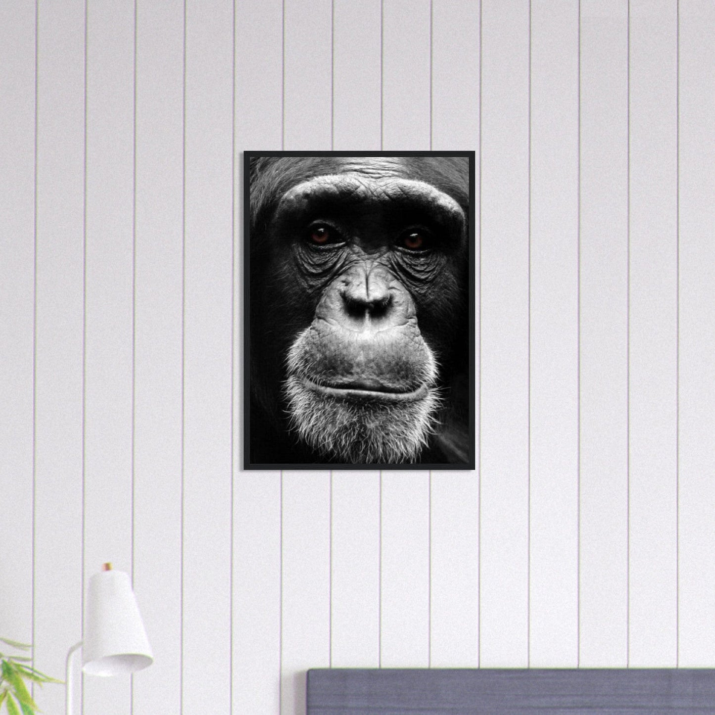 Canvanation Print Material 50x70 cm / 20x28″ Tableau Singe Noir et Blanc