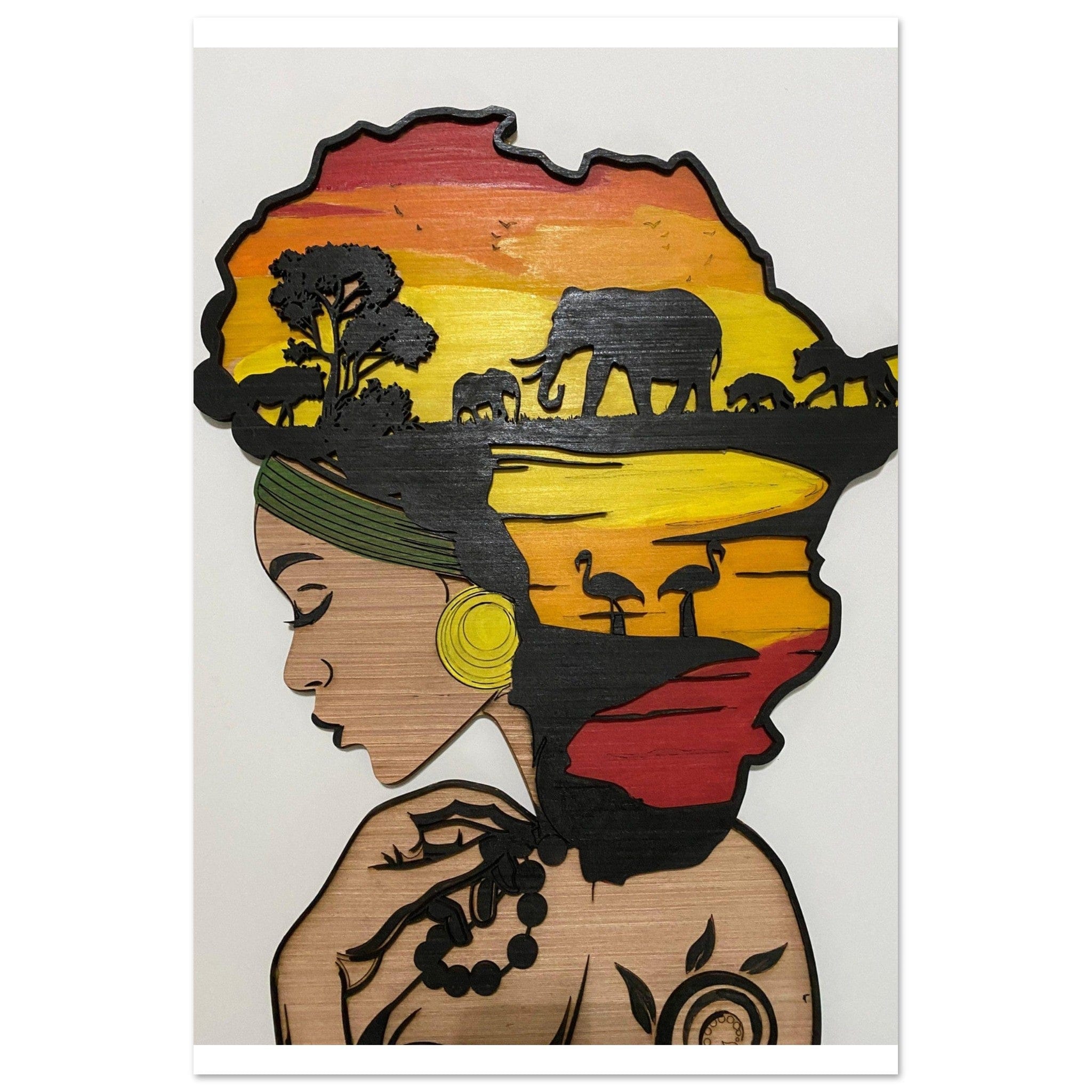 Gelato Print Material 60x90 cm / 24x36″ Affiche Africain en Bois