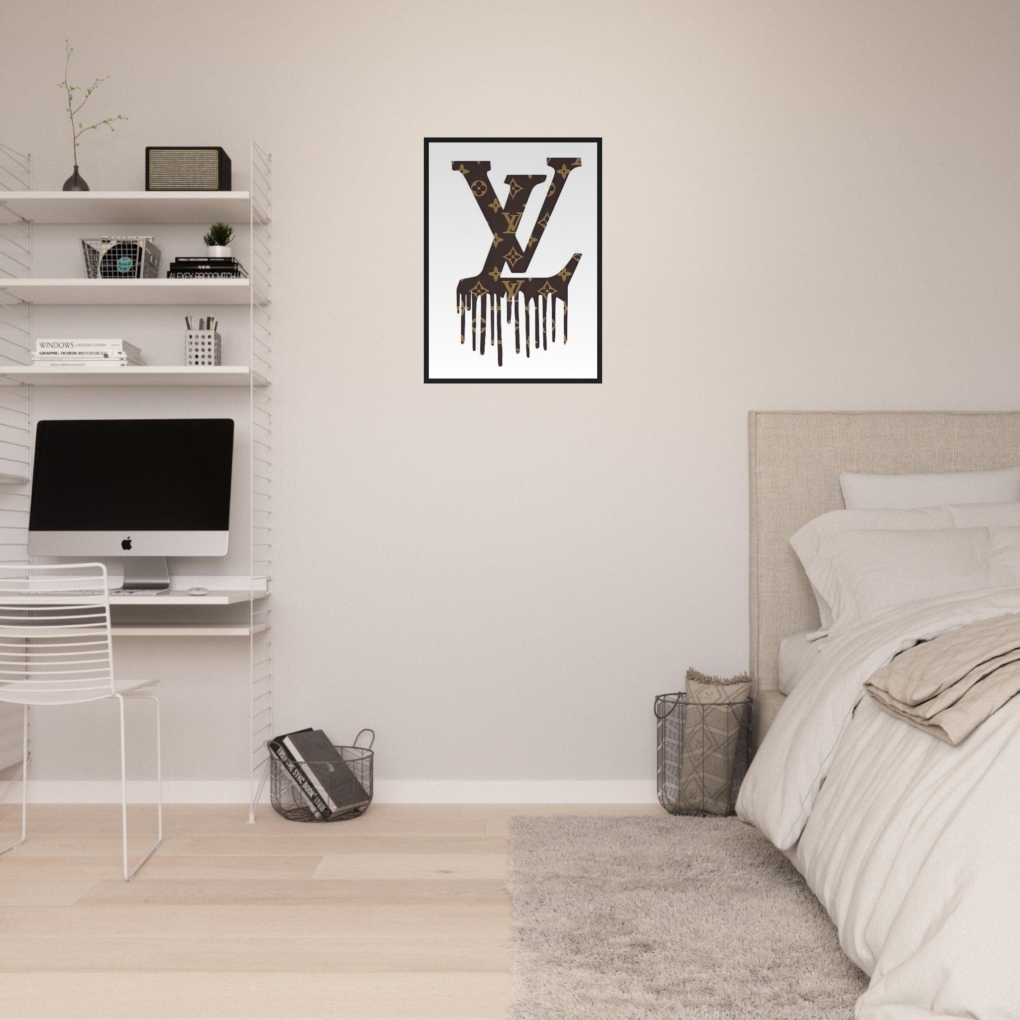 Gelato Print Material 50x70 cm / 20x28″ / Avec cadre en bois Tableau Louis Vuitton Monograme