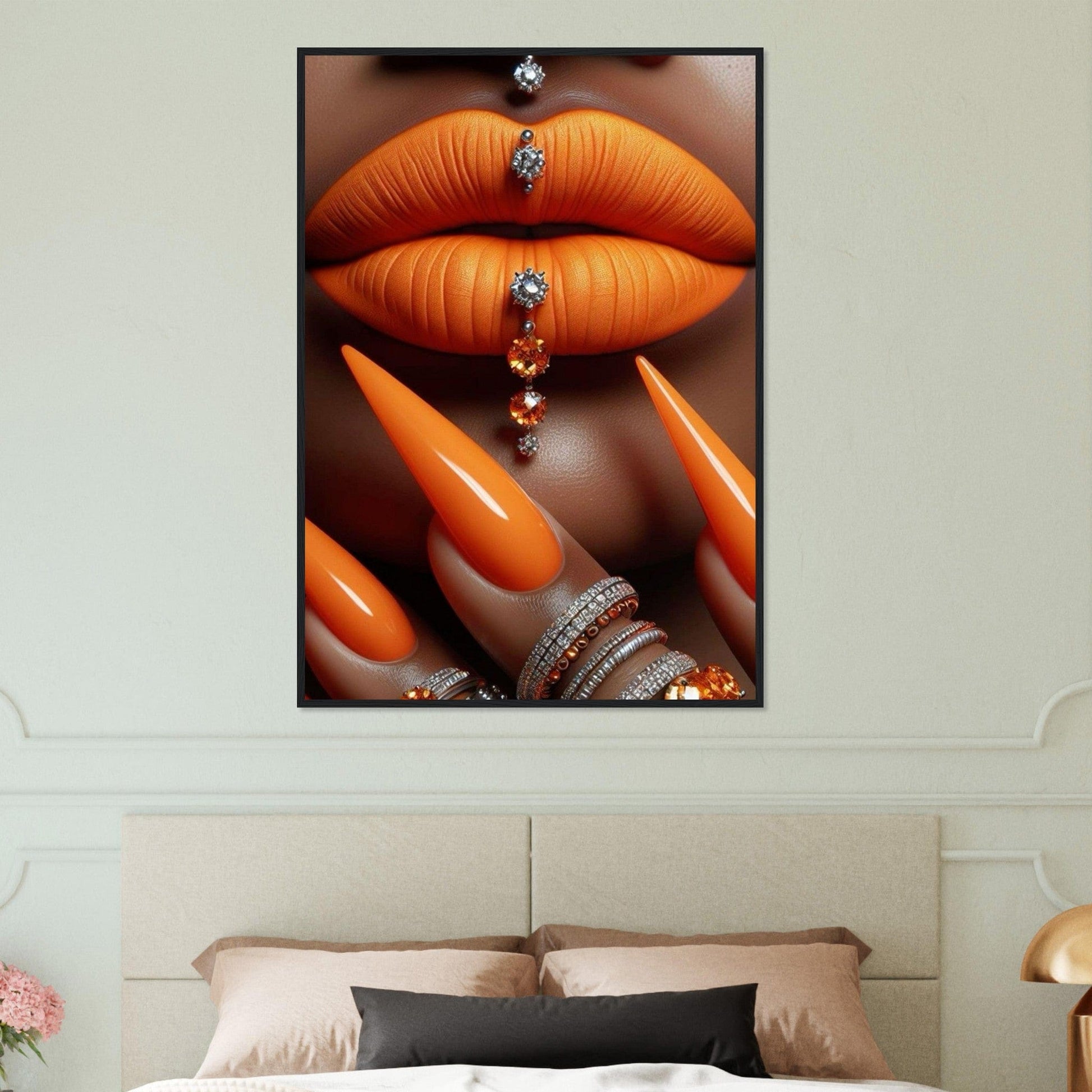 Canvanation Print Material Tableau Levres Orange