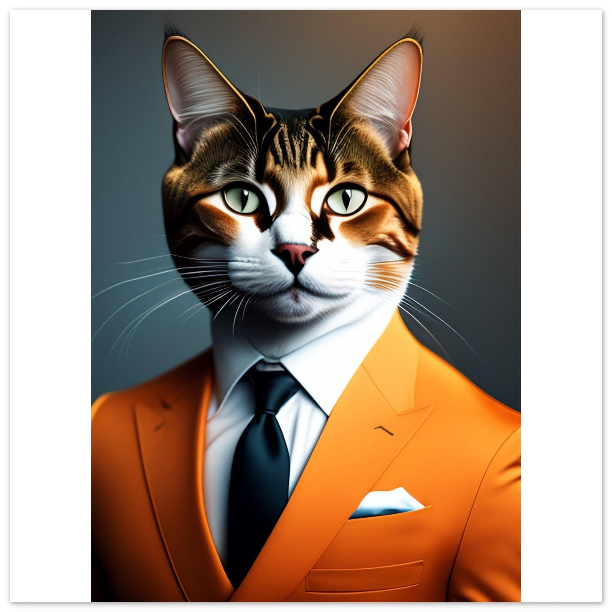 Gelato Print Material 70x70 cm / 28x28″ Peinture chat noir