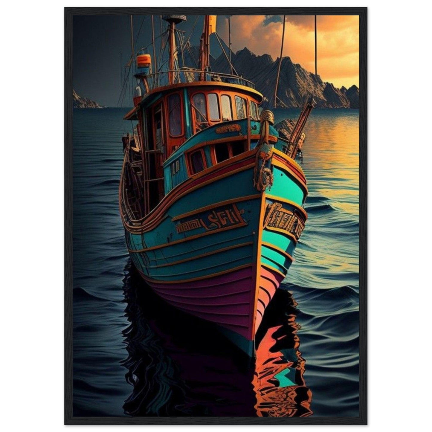 Gelato Print Material 50x70 cm / 20x28″ Tableau Mer Bateau