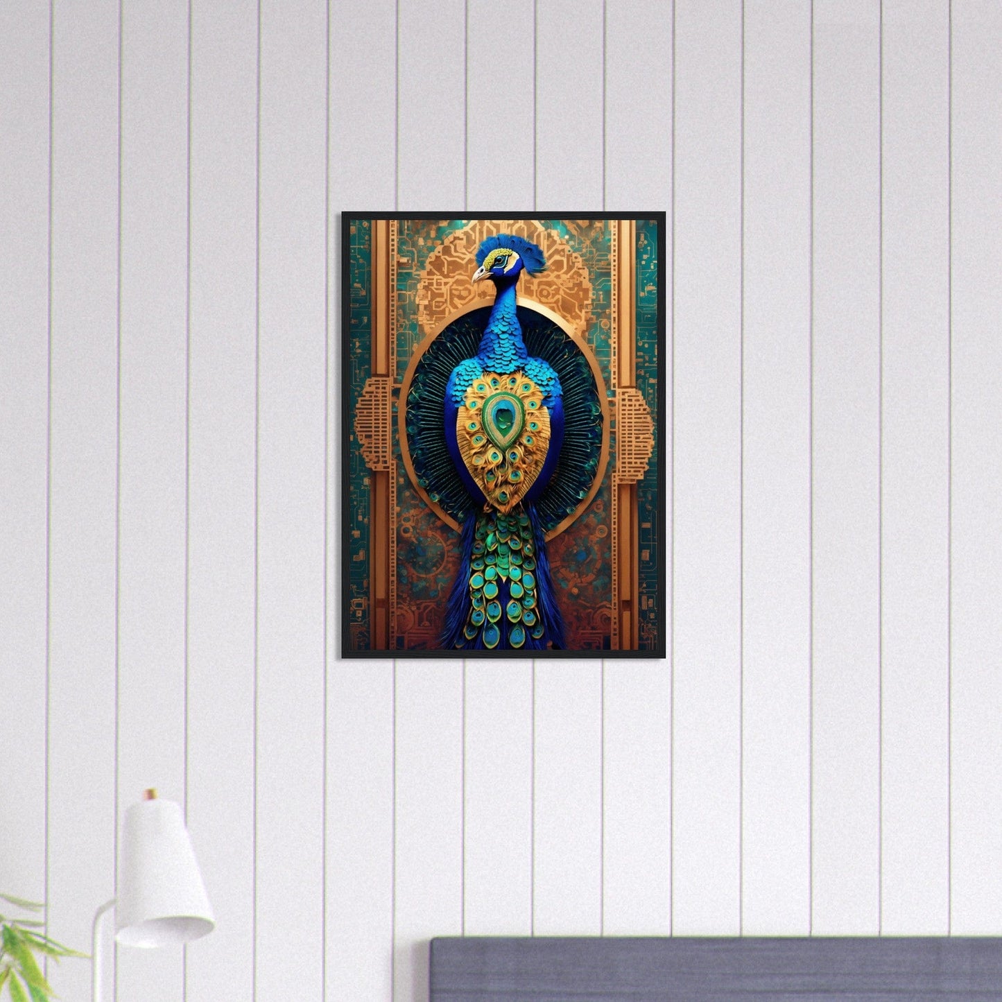 Canvanation Print Material 50x70 cm / 20x28″ Tableau Paon Éclat Majestueux