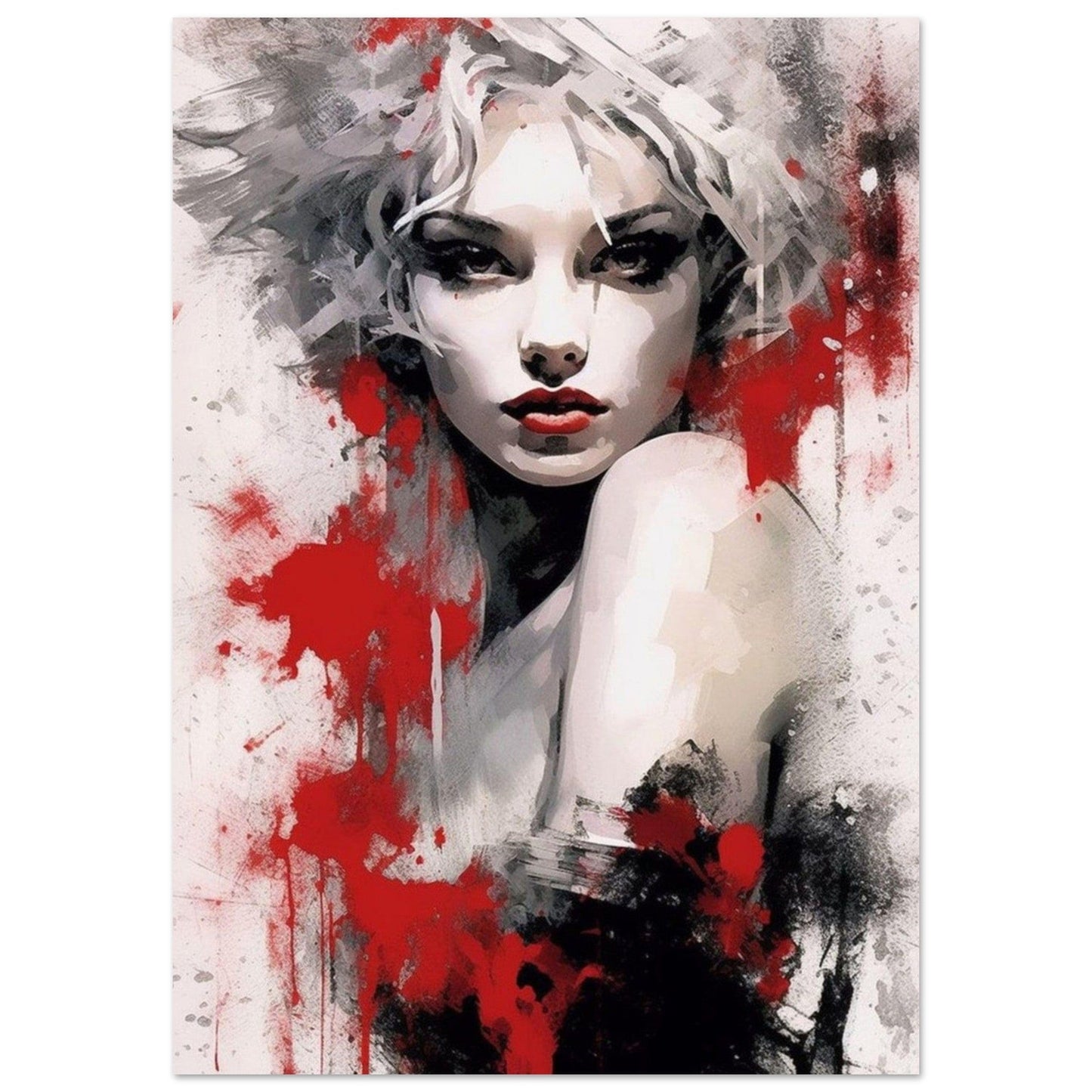 Gelato Print Material A1 (59.4 x 84.1  cm) Peinture Portrait De Femme Abstrait