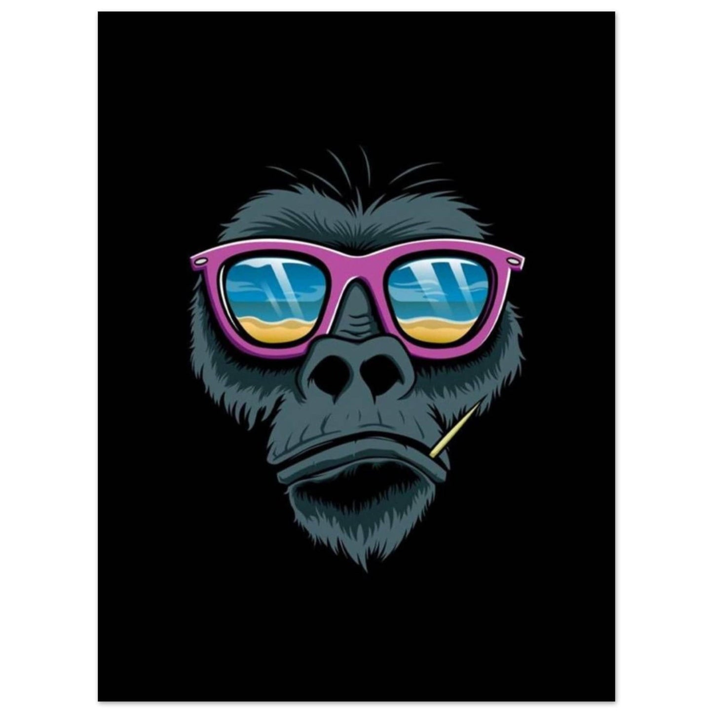 Canvanation Print Material 45x60 cm / 18x24″ Poster Gorille Plage