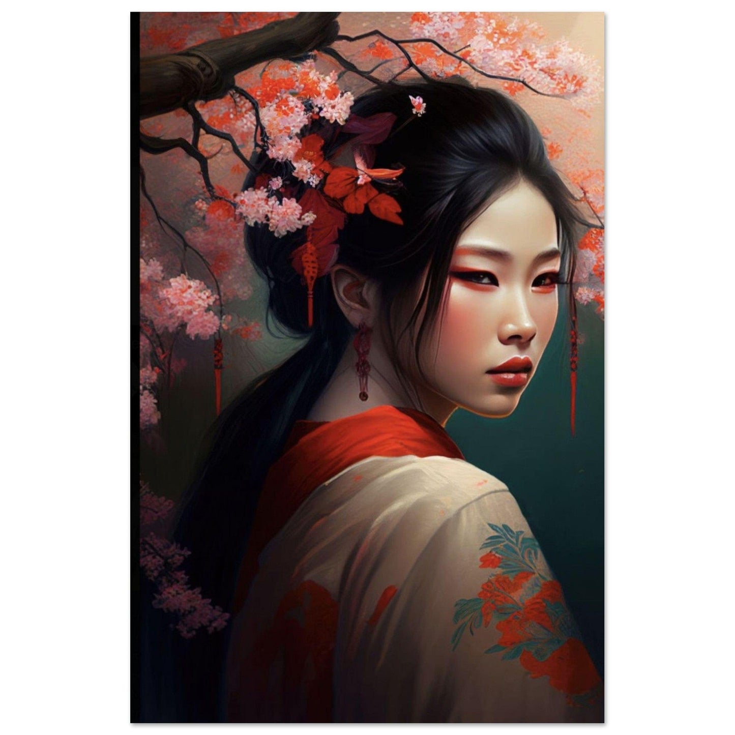 Gelato Print Material 60x90 cm / 24x36″ Portrait De Femme En Peinture