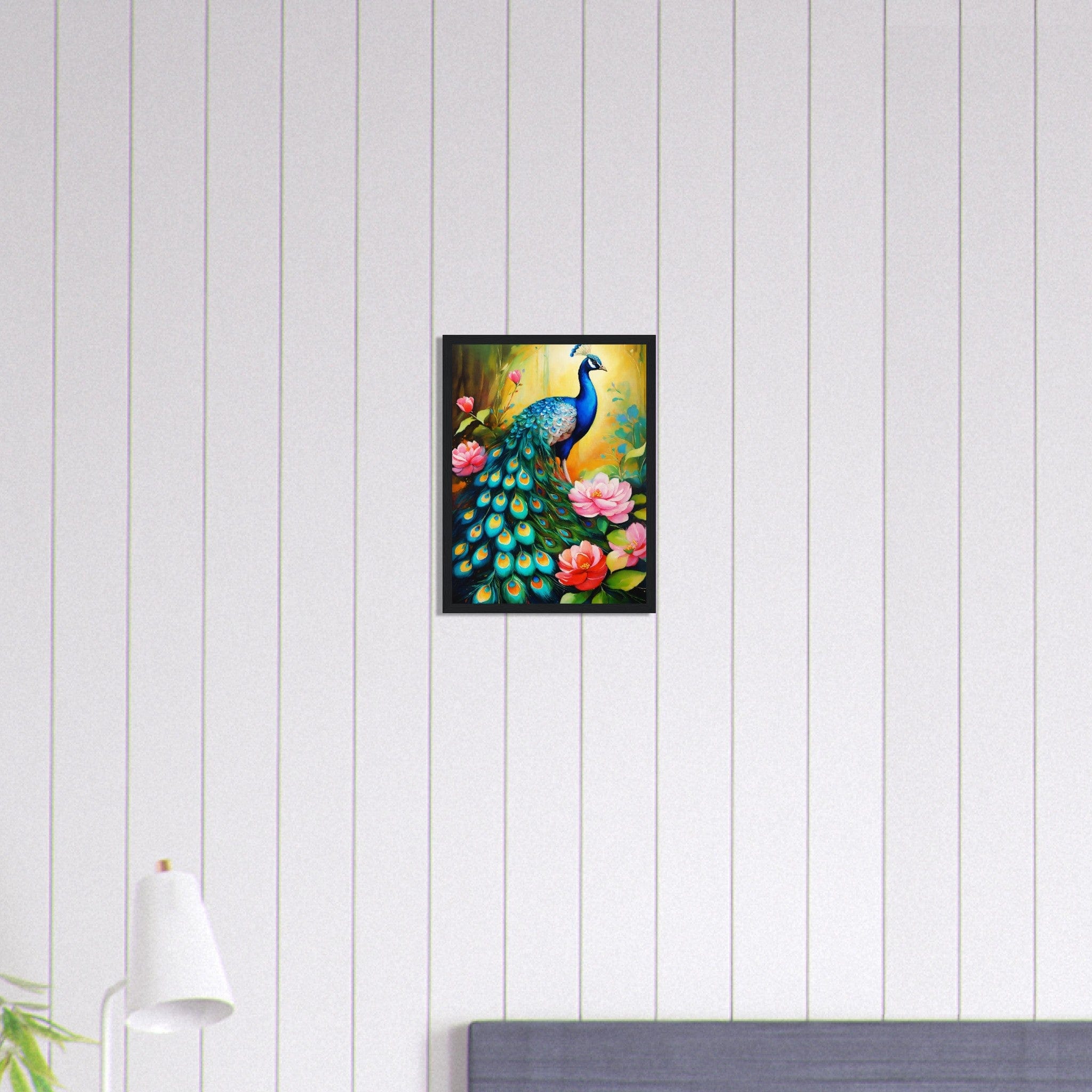 Canvanation Print Material 30x40 cm / 12x16″ Tableau Paon Symphonie en Couleurs