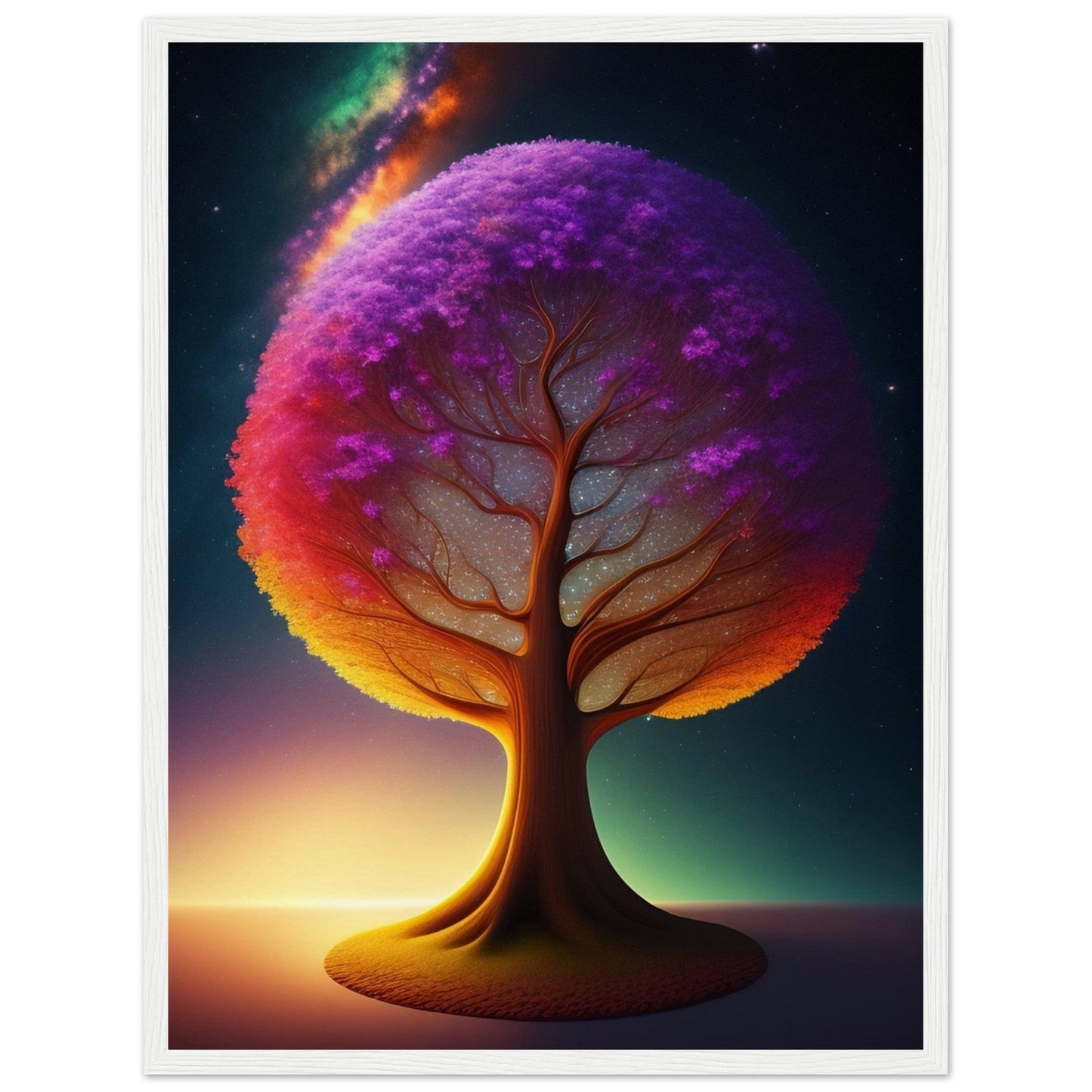 Canvanation Print Material 45x60 cm / 18x24″ / Blanc Tableau Arbre De Vie Le Cœur Vert