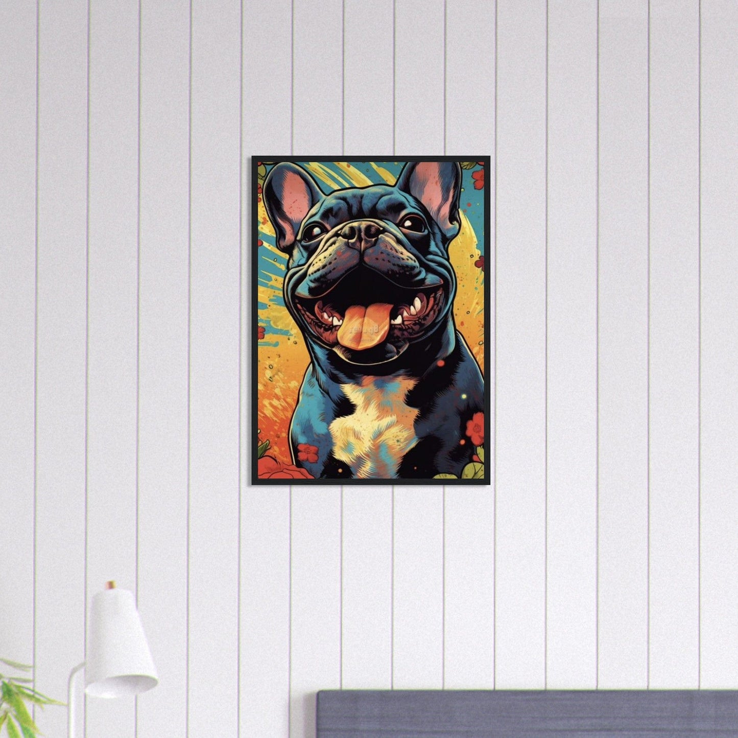 Canvanation Print Material 50x70 cm / 20x28″ Tableau Chien - Les traces du bonheur