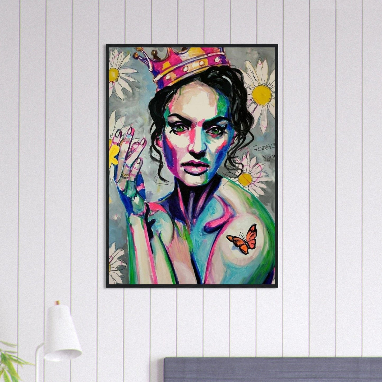 Canvanation Print Material 70x100 cm / 28x40″ Tableau Street Art Femme Avec Couronne