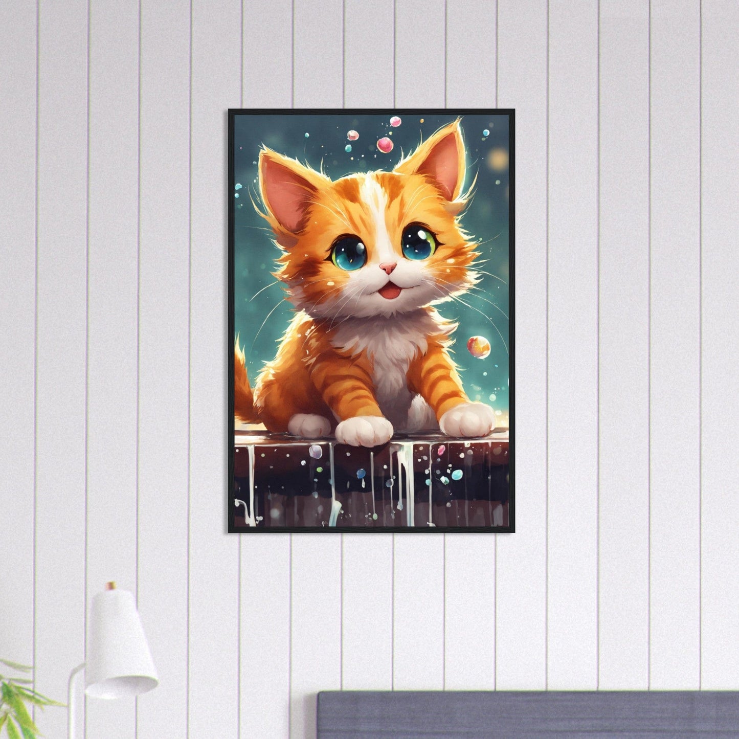 Canvanation Print Material 60x90 cm / 24x36″ Tableau Chat Esprit De La Nuit