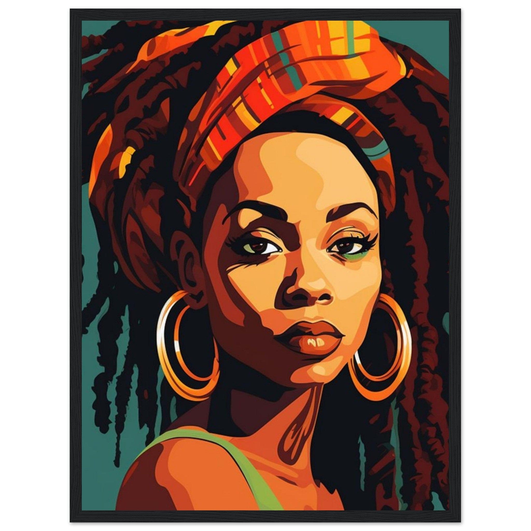 Canvanation Print Material Tableau Peinture Africain Village