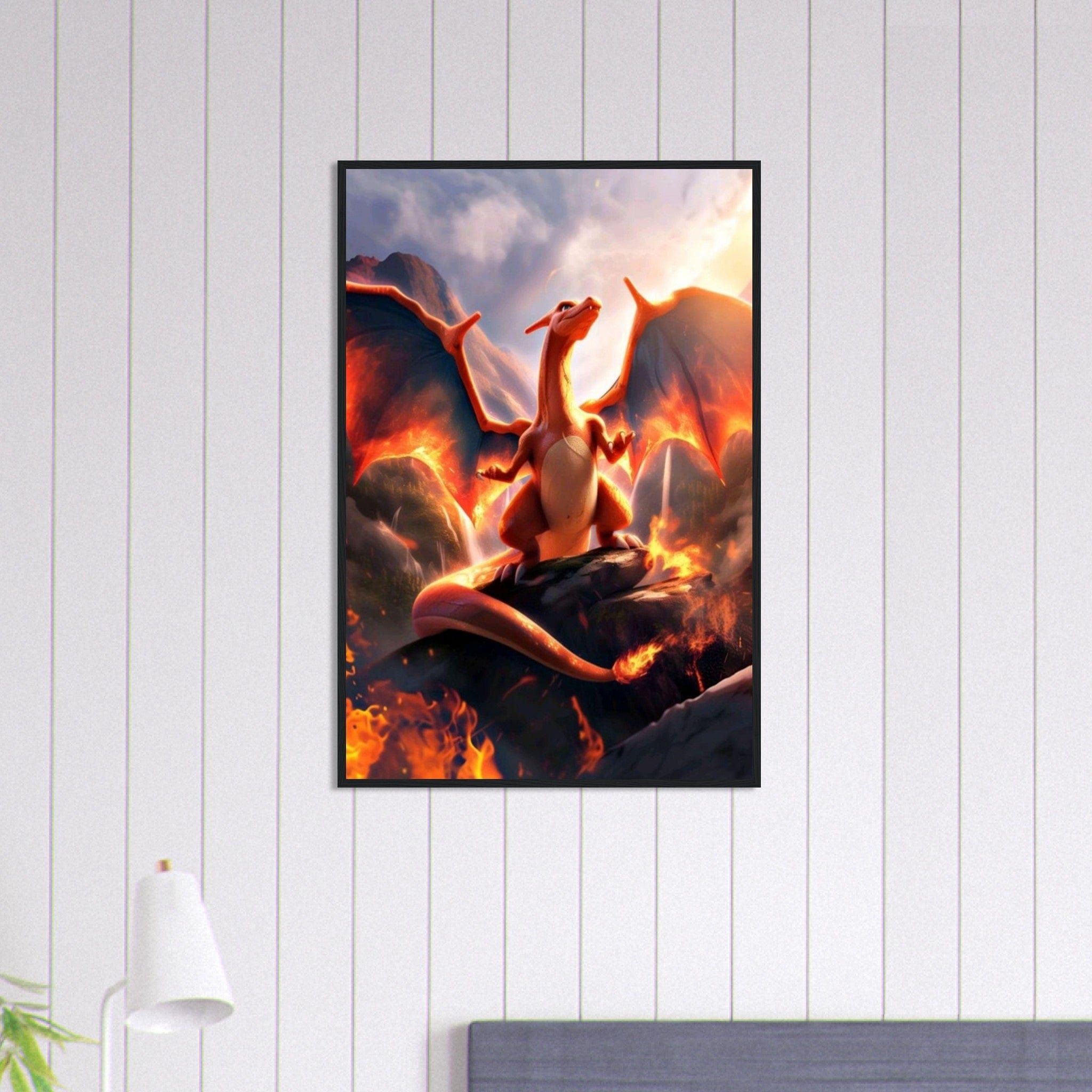 Canvanation Print Material 60x90 cm / 24x36″ Tableau Pokémon Dragon Feu