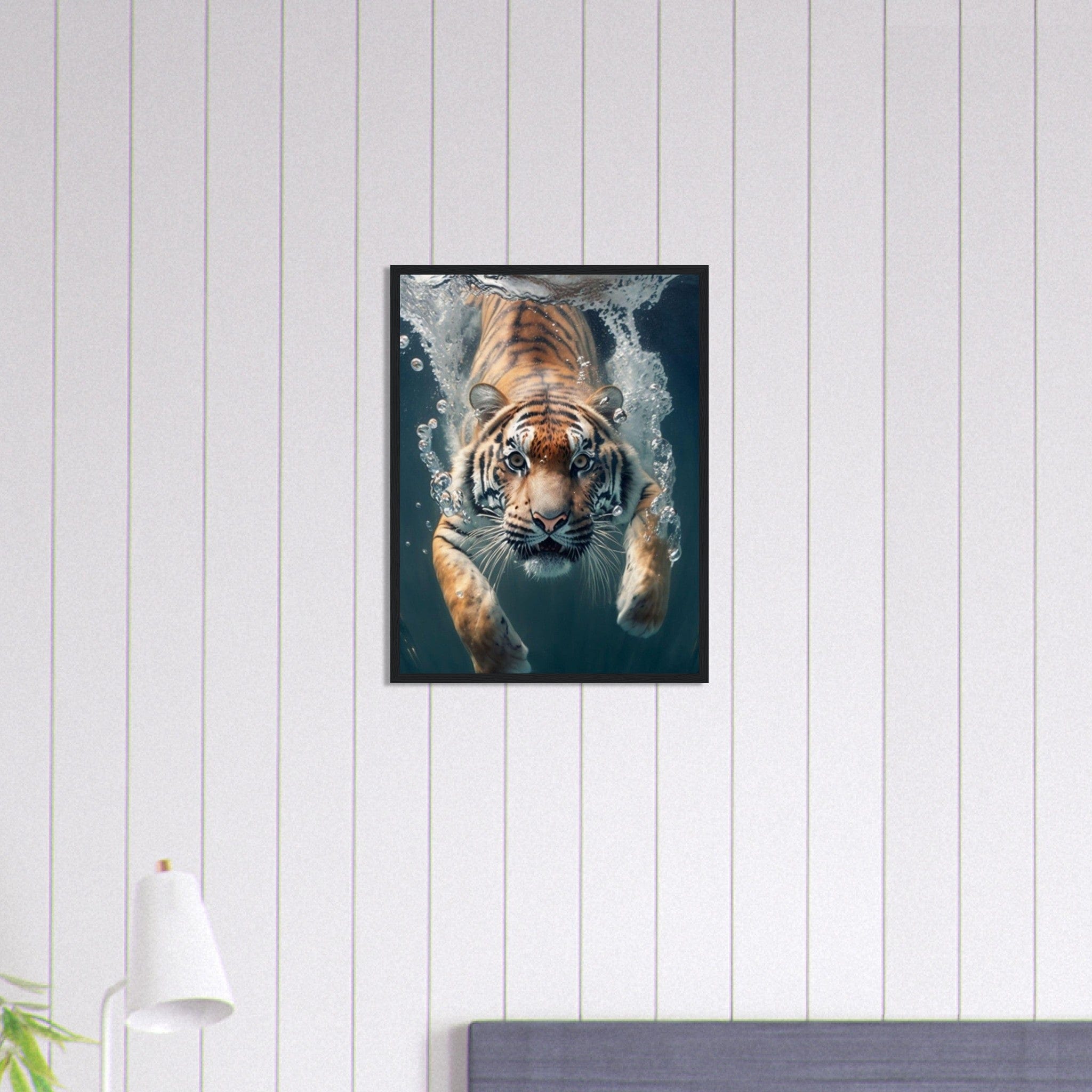 Canvanation Print Material Tableau Tigre Dans L'Eau