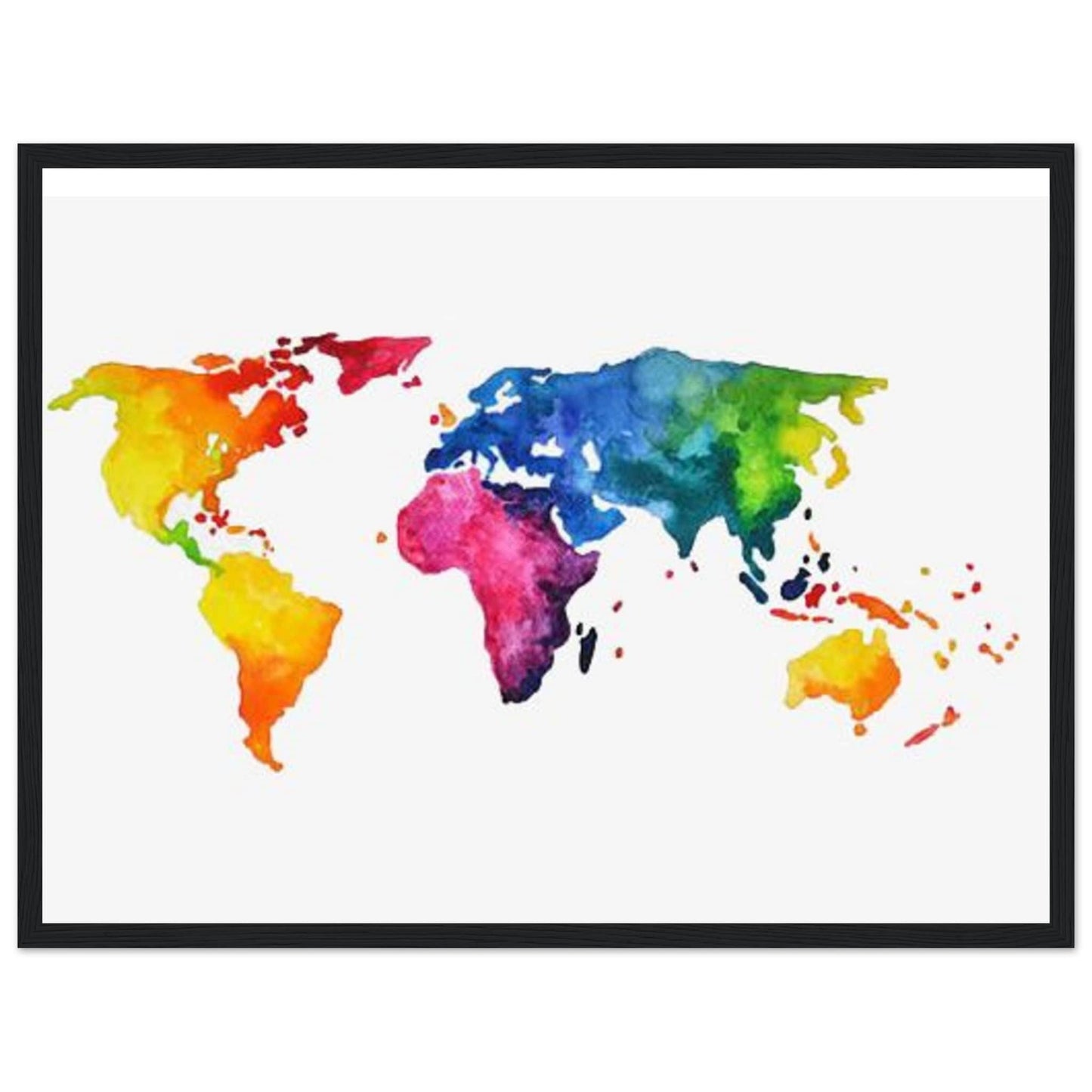 Canvanation Print Material 45x60 cm / 18x24″ Tableau Planisphere Du Monde - Exploration Globale
